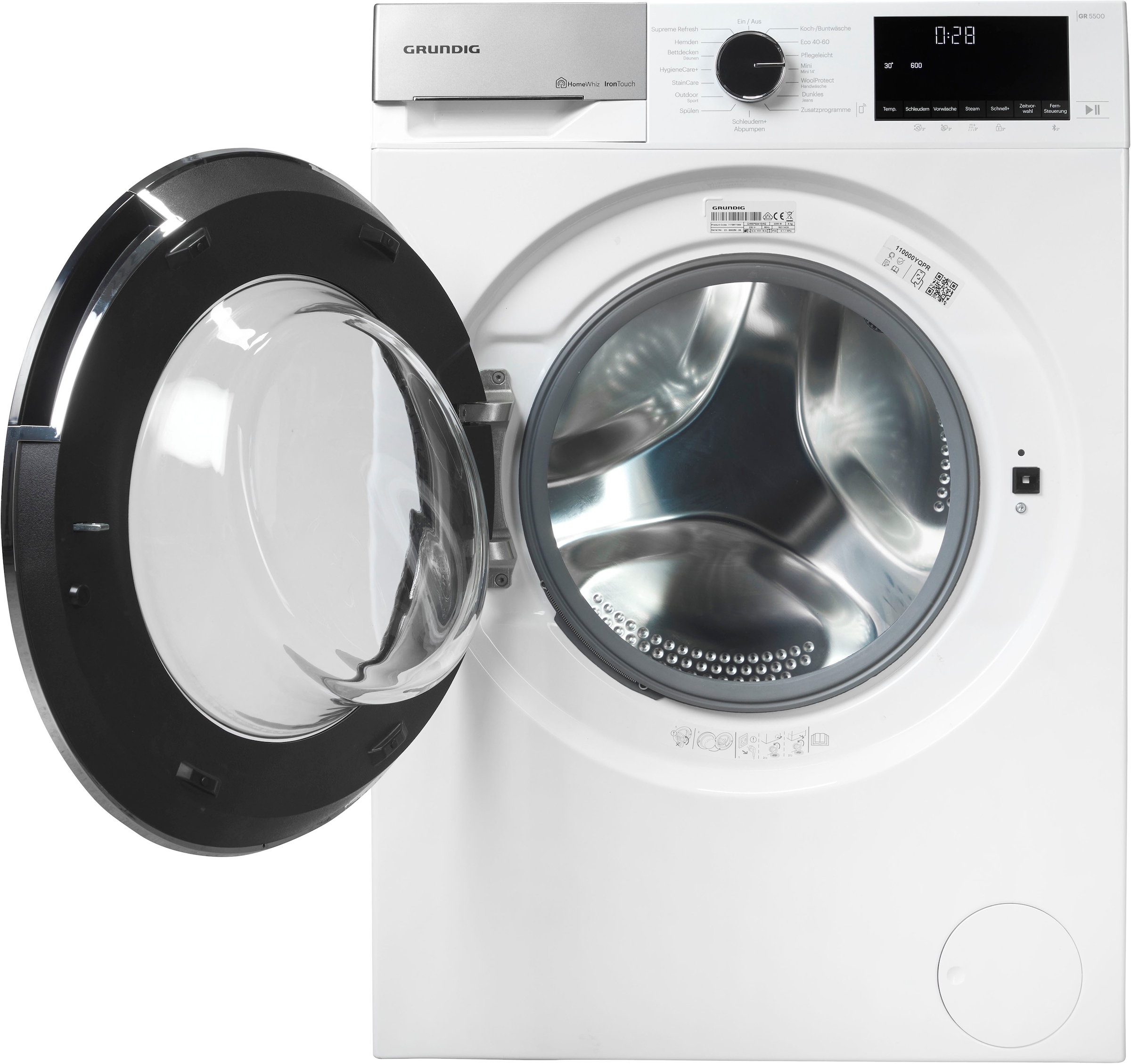 Grundig Waschmaschine »GW5P59415W2 7178577000«, 9 kg, 1400 U/min, IronTouch Technologie