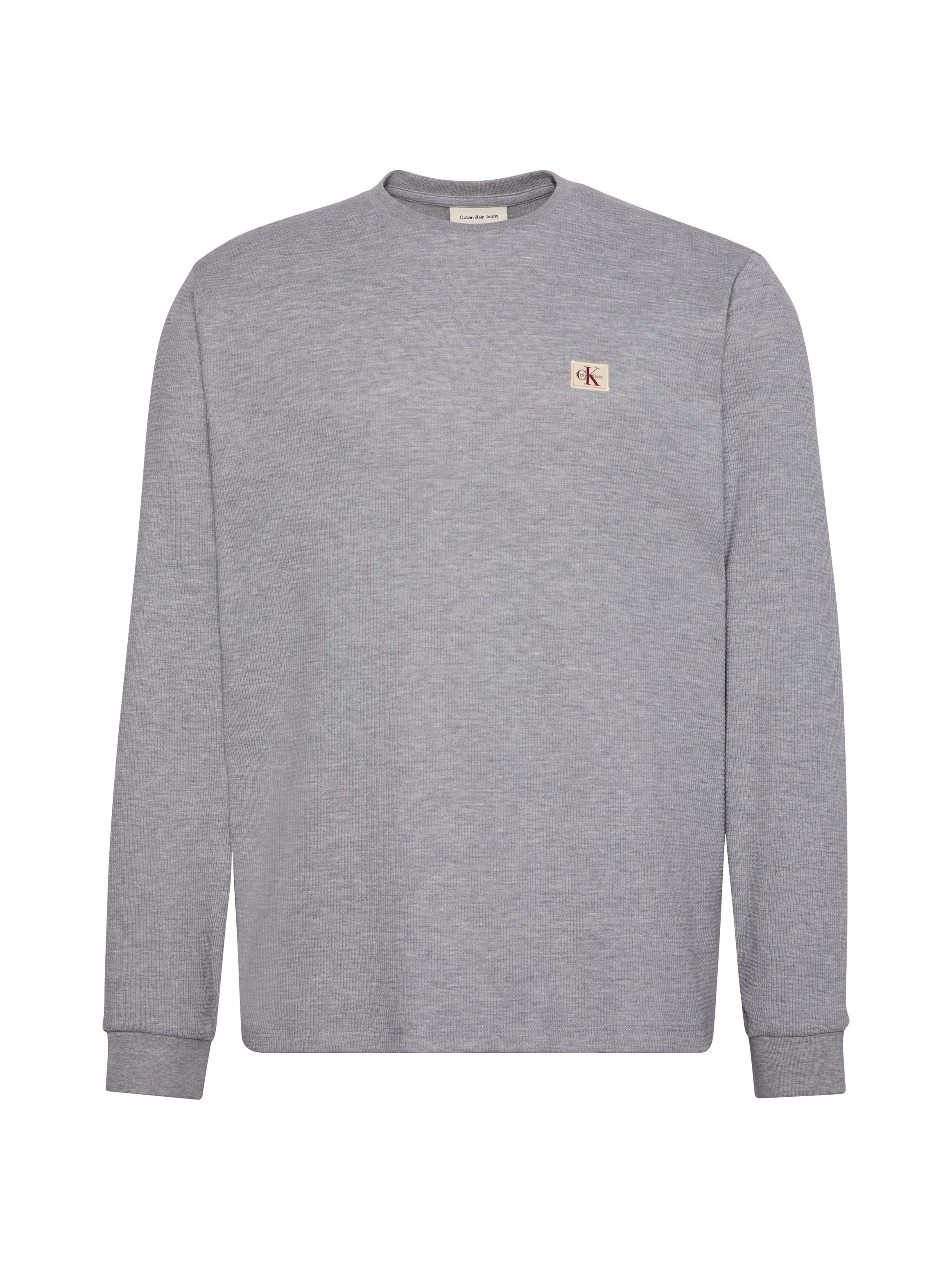 Calvin Klein Jeans Langarmshirt »LS WAFFLE BADGE CREWNK TEE«
