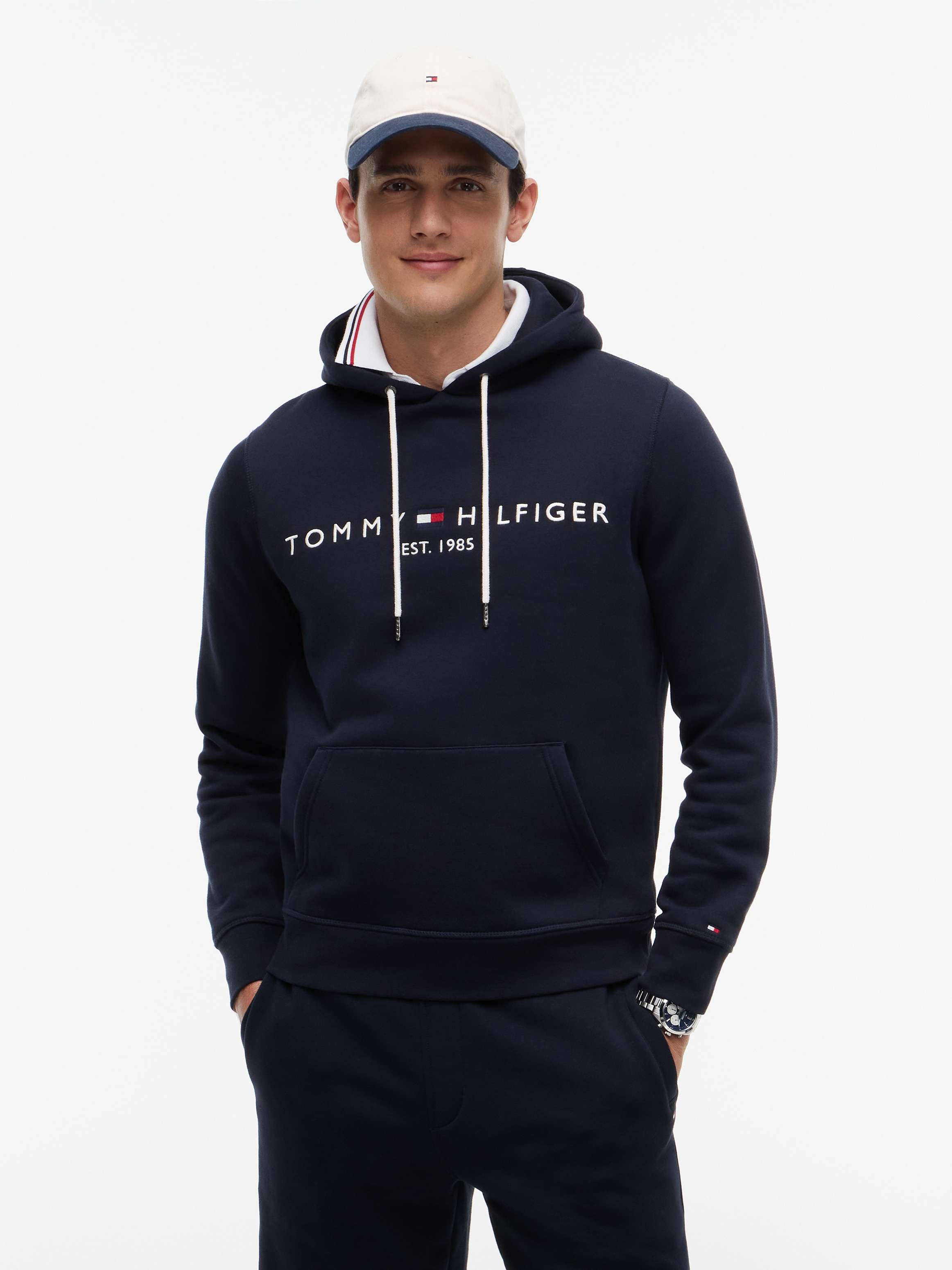 Tommy Hilfiger Kapuzensweatshirt »TOMMY LOGO HOODY«, Baumwoll-Mix
