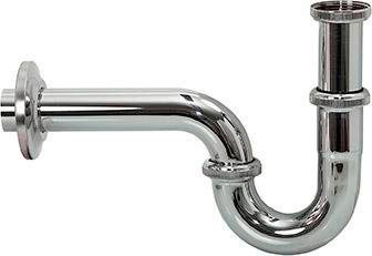 Eyckhaus bath & relaxing Siphon, Röhrensiphon, Metall, Chrom, 1 1/4 x 32 mm, Waschbecken Ablaufgarnitur, Abflussrohr waschbecken