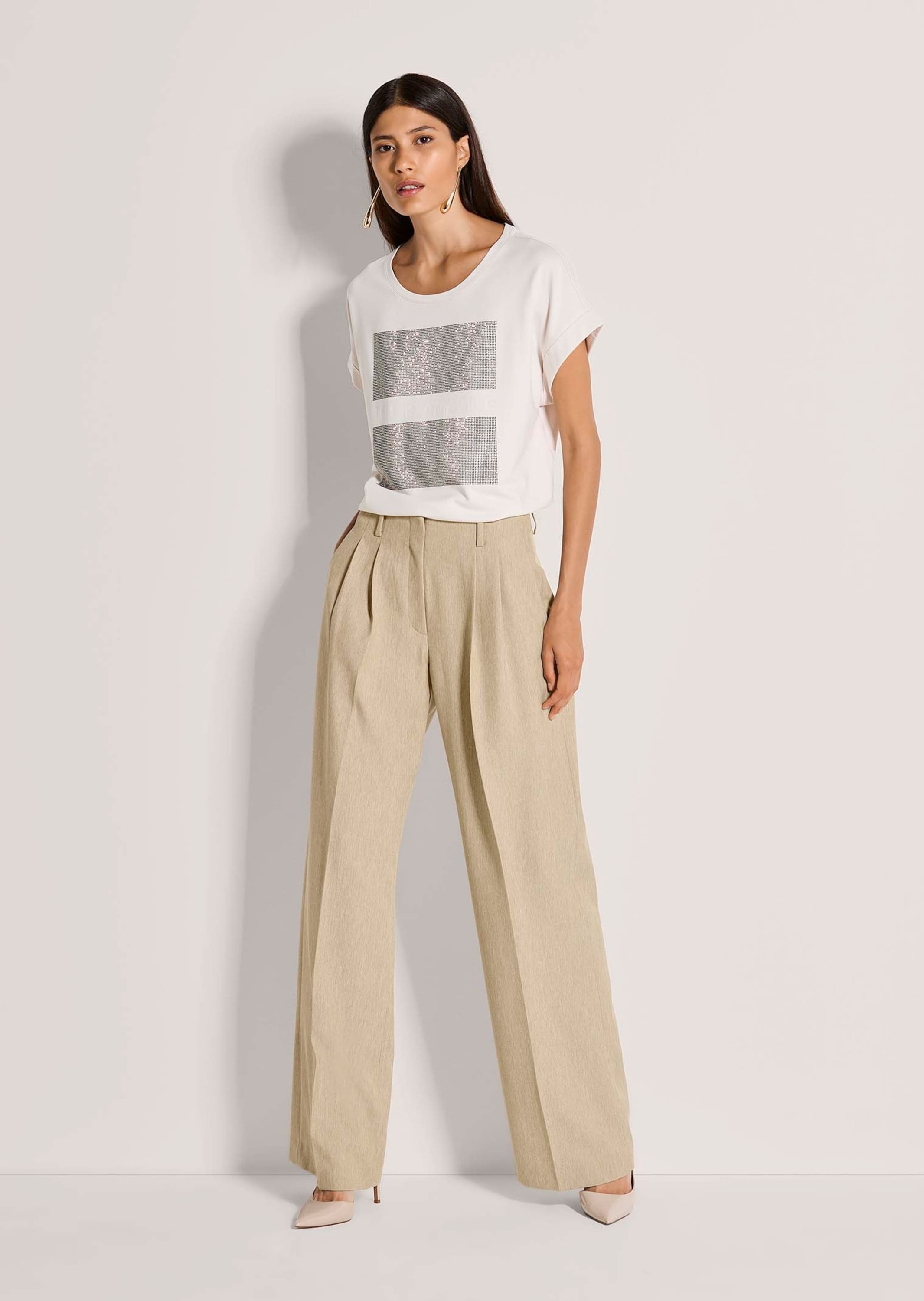MADELEINE Stoffhose »Bundfaltenhose Sommerhose mit Bügelfalten«  Bundfaltenhose mit weitem Bein