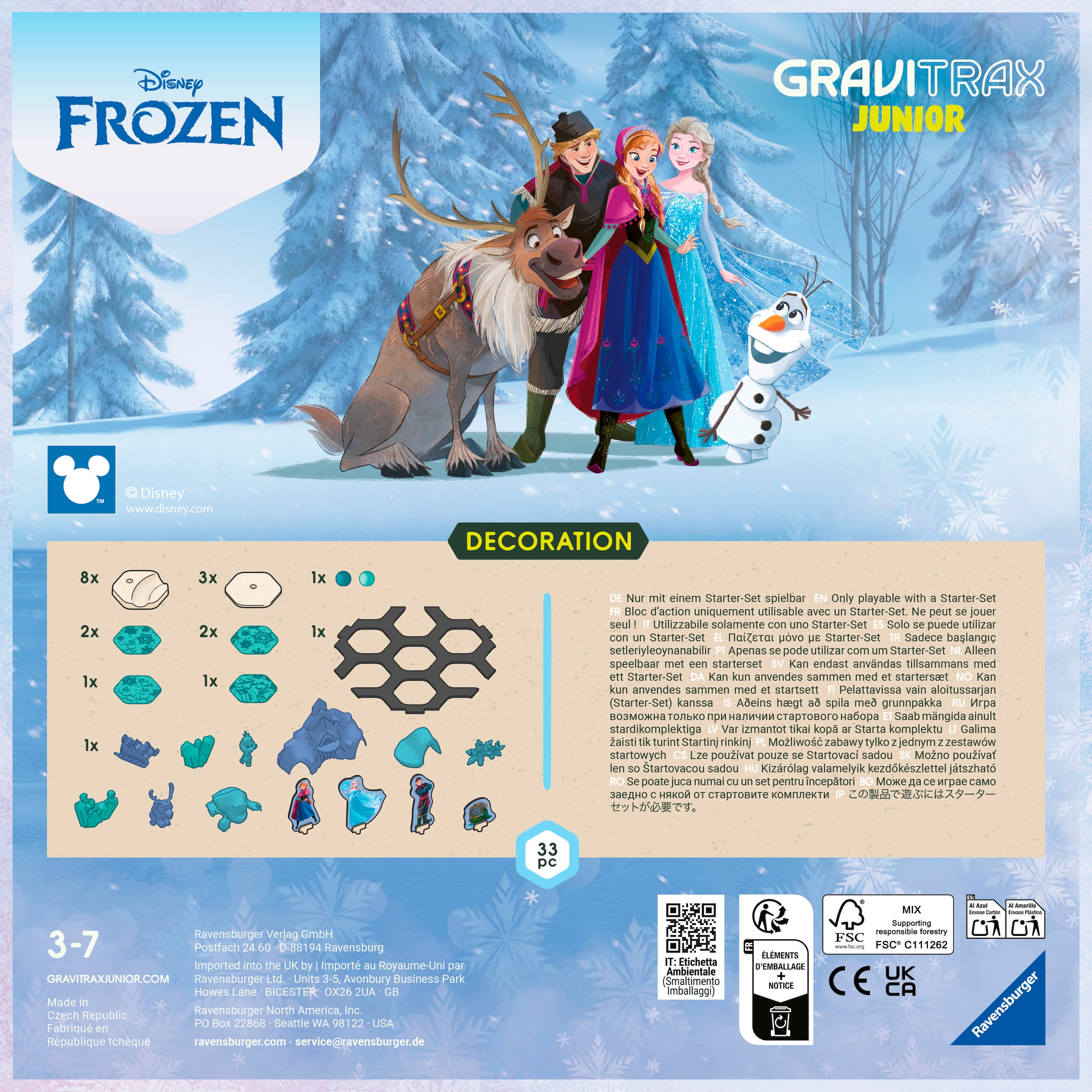 Ravensburger Kugelbahn-Bausatz »GraviTrax Junior Extension Disney Frozen«, Made in Europe