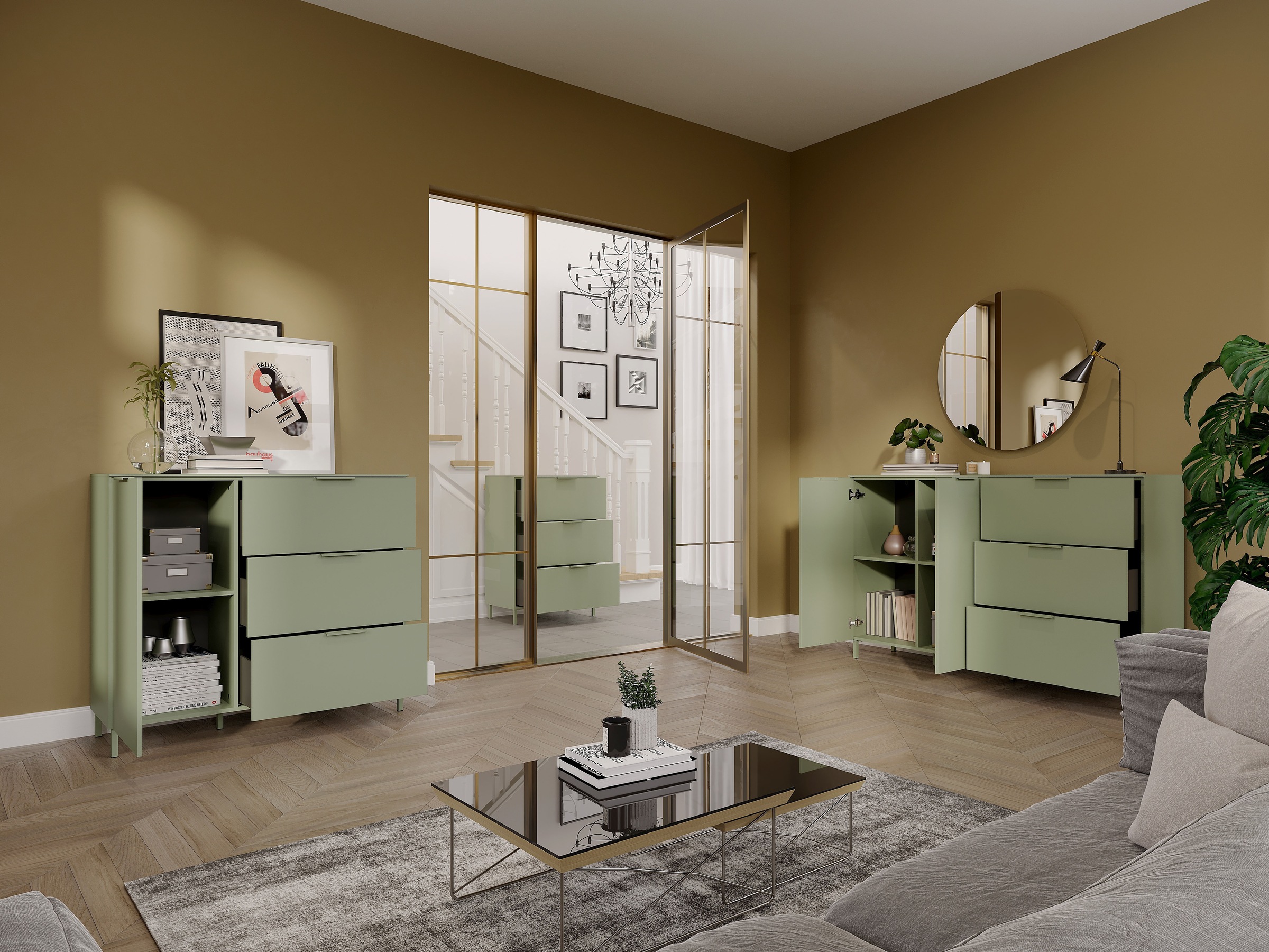 GERMANIA Sideboard »Savoca« 1 Stk. tlg. Breite 109 cm, Soft-close, 2 Fußvarianten inkl., Made in Germany