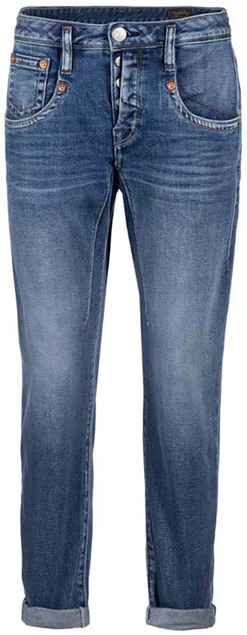 Herrlicher 7/8-Jeans »Shyra Cropped Denim Comfort«, mit halb verdeckter Knopfleiste