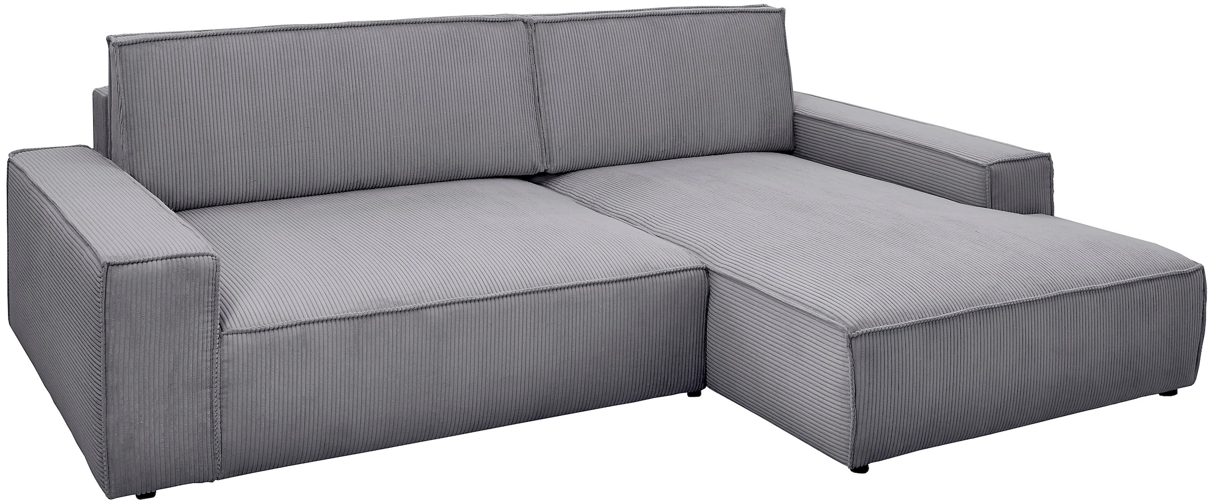 OTTO home Ecksofa »SHERWOOD XXL Cord 284, Big-Sofa L-Form, tiefe Sitzfläche 95 cm« Recamiere rechts/links, als Schlafsofa stellbar, Cord u. Leinenoptik