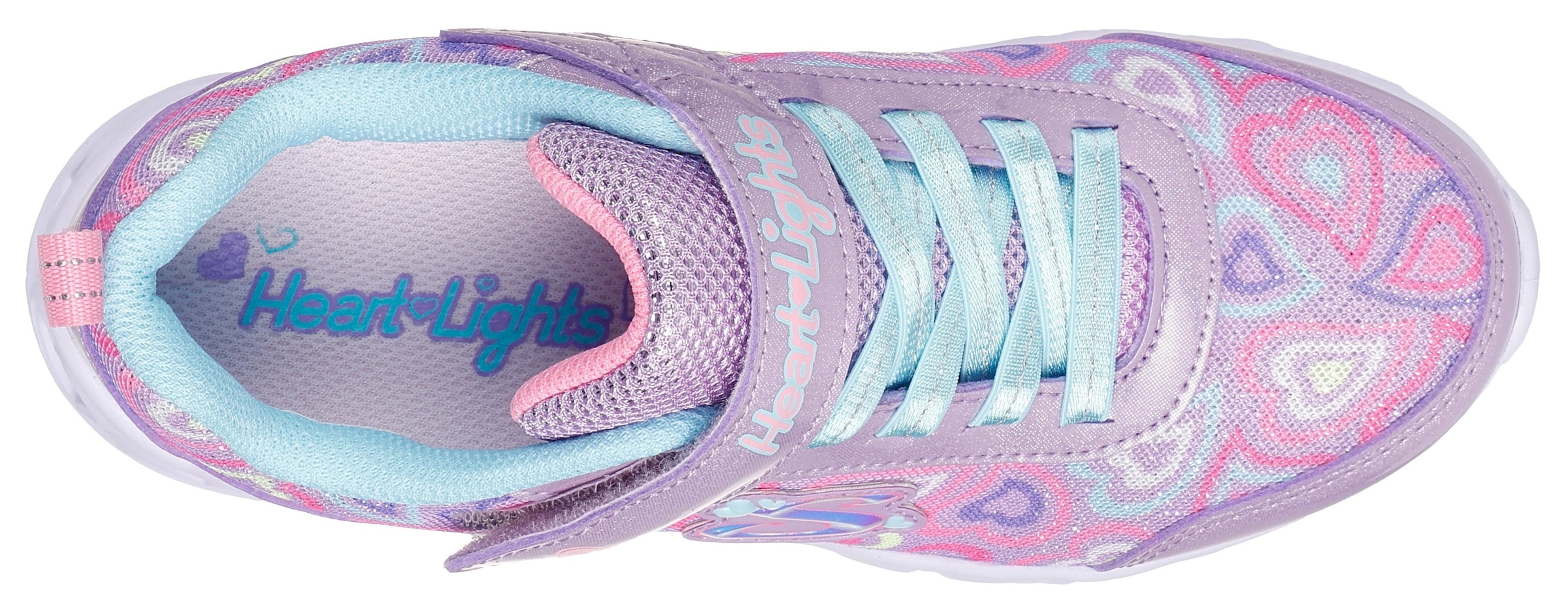 Skechers Sneaker »HEART LIGHTS«, Blinkschuh mit Herz-Laufsohle, Größenschablone zum Download