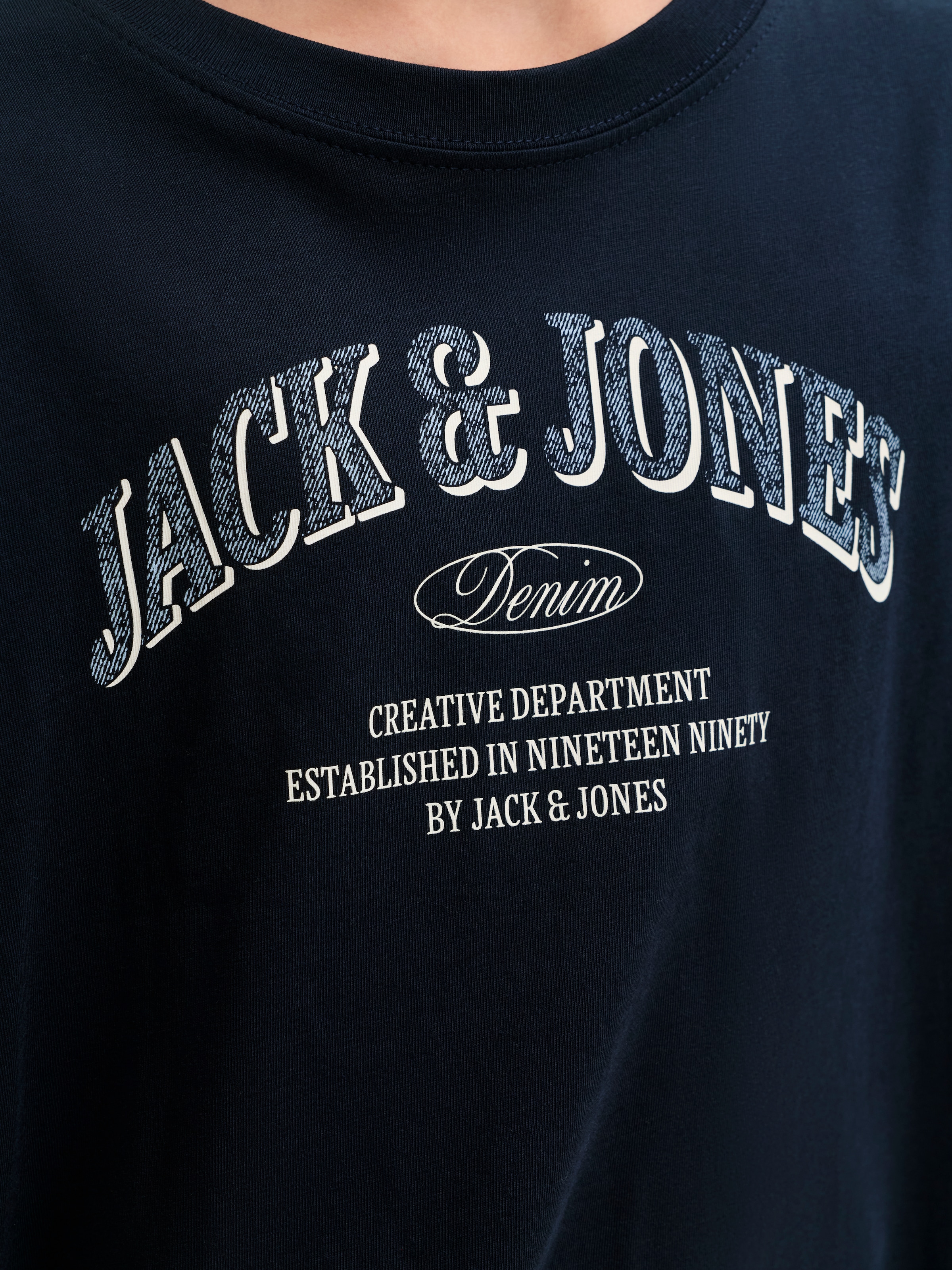 Jack & Jones Junior Langarmshirt »JJEDENVER LOGO TEE LS O-NECK SN JNR« Baumwolle, relaxed fit