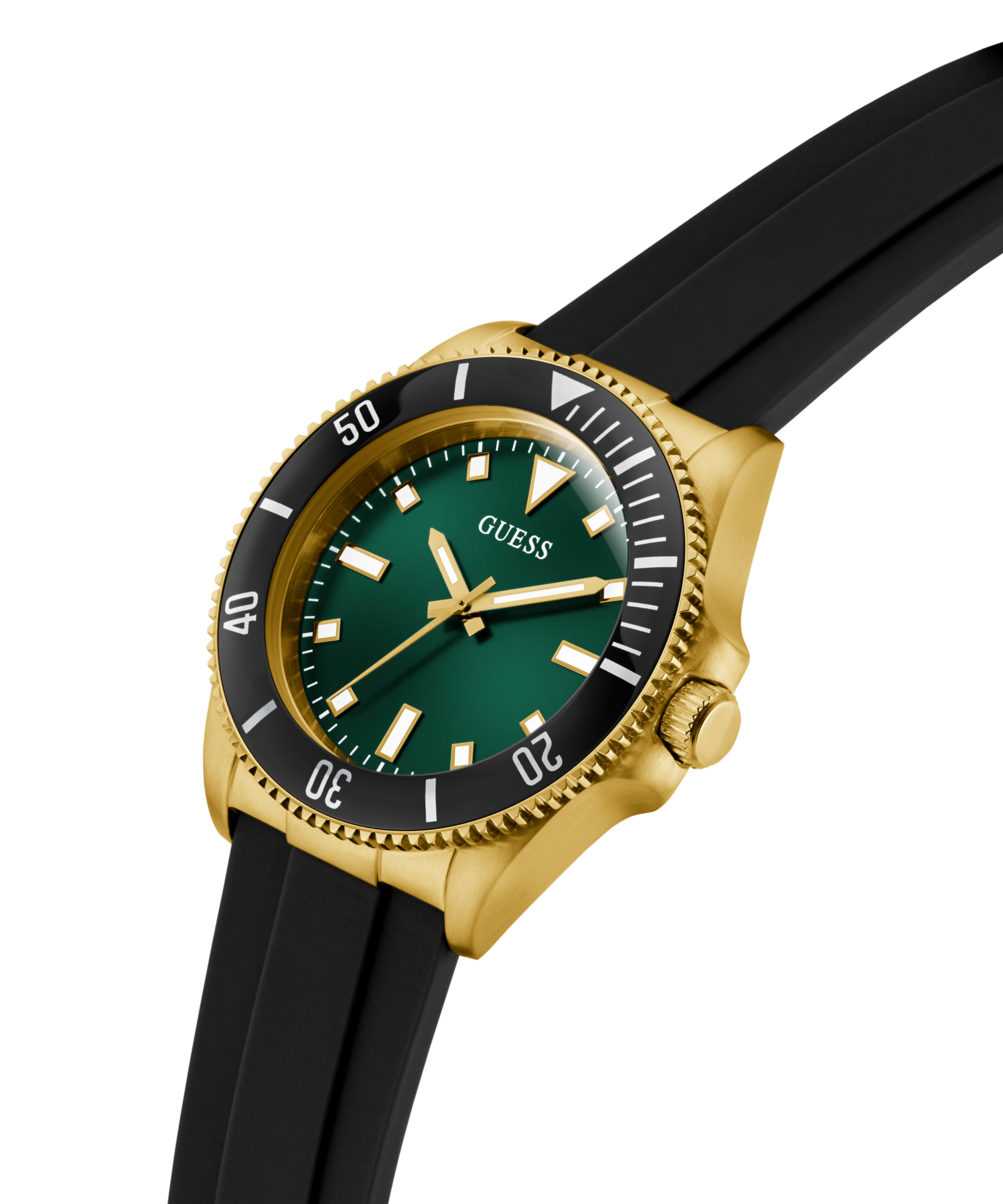 Guess Quarzuhr »CLIFF« Armbanduhr, Herrenuhr, Silikonarmband