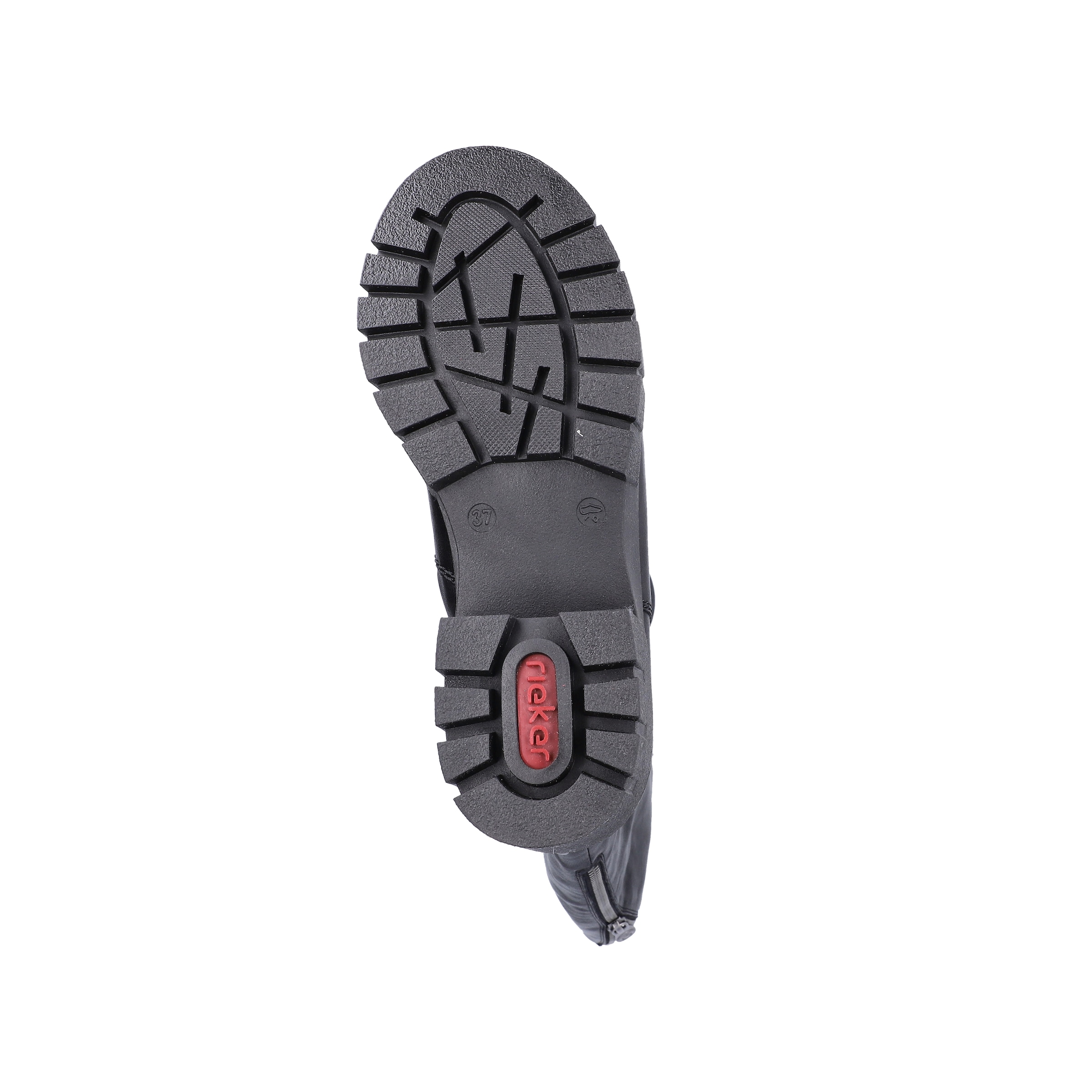 Rieker Stiefel  Langschaftstiefel mit Reißverschluss hinten und markantem Blockabsatz