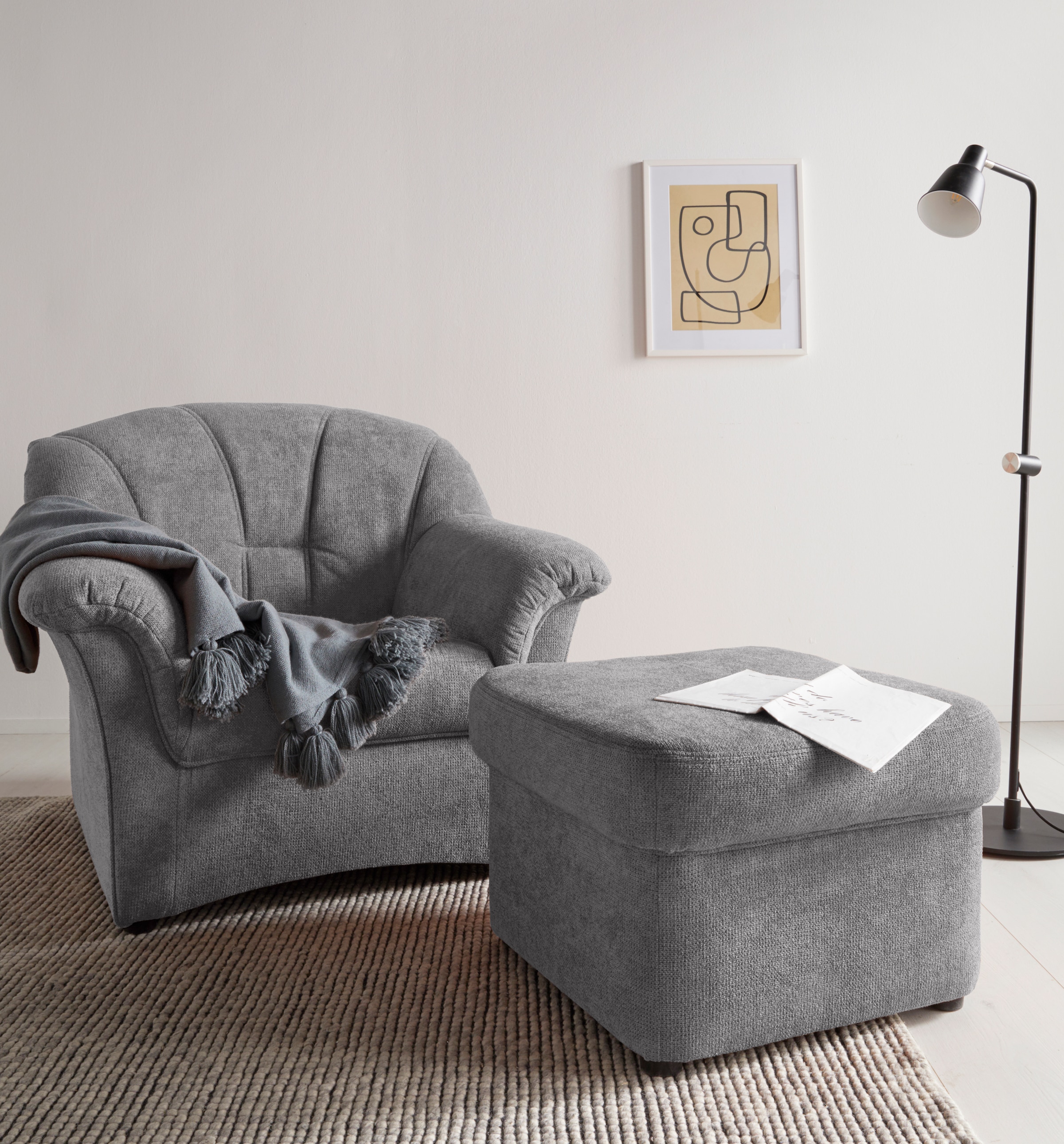 DOMO collection Hocker »Papenburg« in großer Farbvielfalt