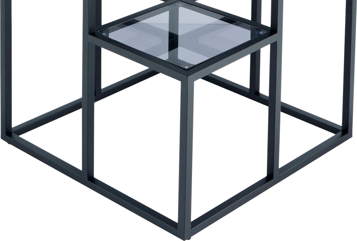 Kayoom Beistelltisch »Steps 625, Beistelltisch in elegantem Design, würfelförmig«, (1 St.), stufenförmiges Gestell aus Metall, quadratische Platten, modern