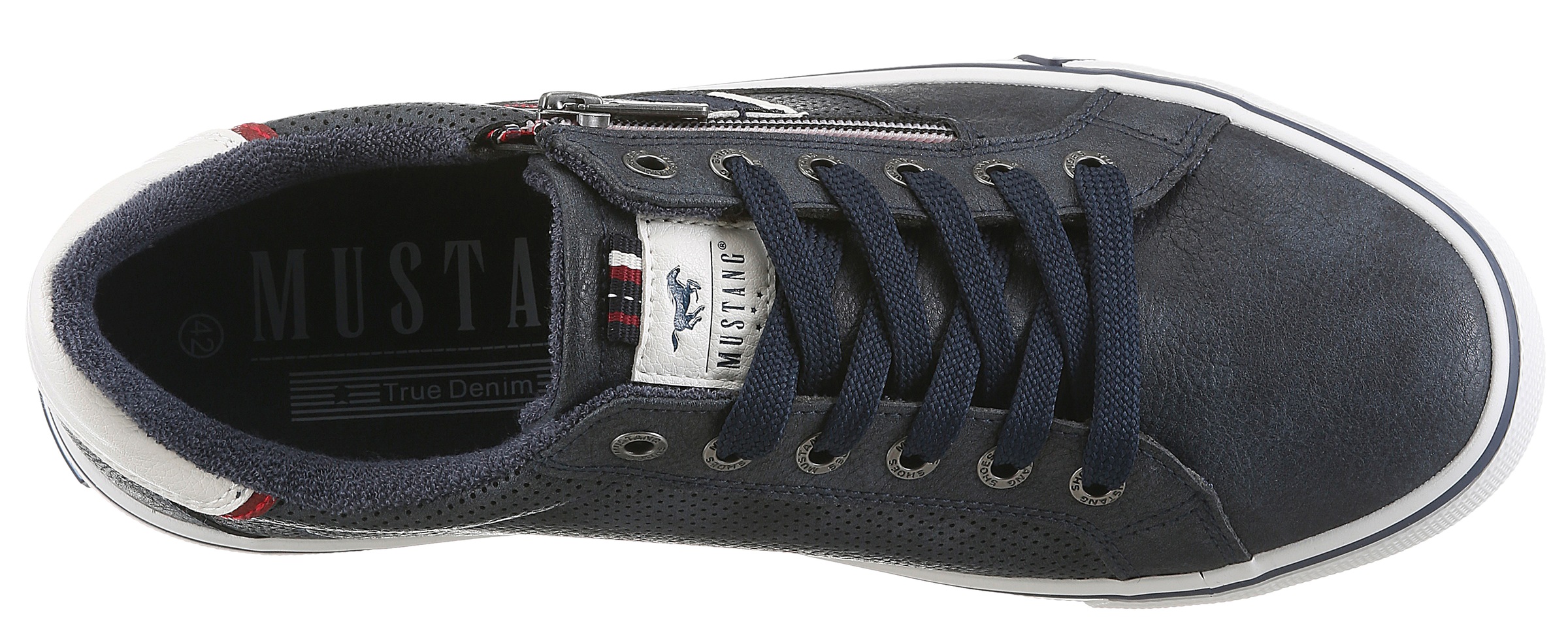 Mustang Shoes Sneaker »Giuliano«  Freizeitschuh, Halbschuh, Schnürschuh mit modischem Lochmuster