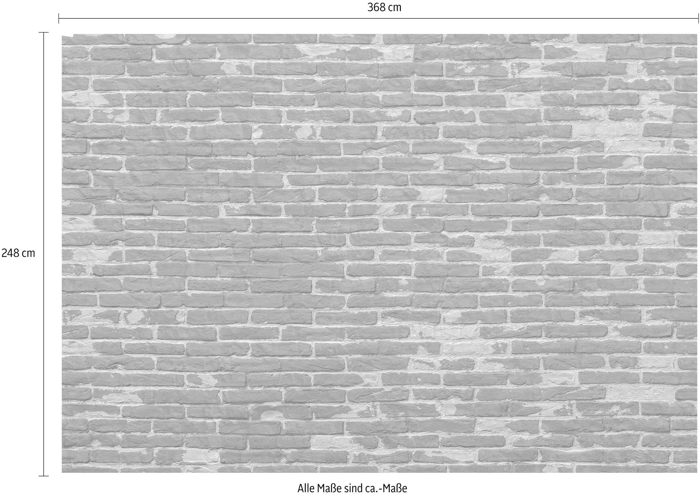 Höhe), Komar x kaufen bei OTTO »Painted Bricks«, inklusive (Breite cm Vliestapete 368x248 Kleister