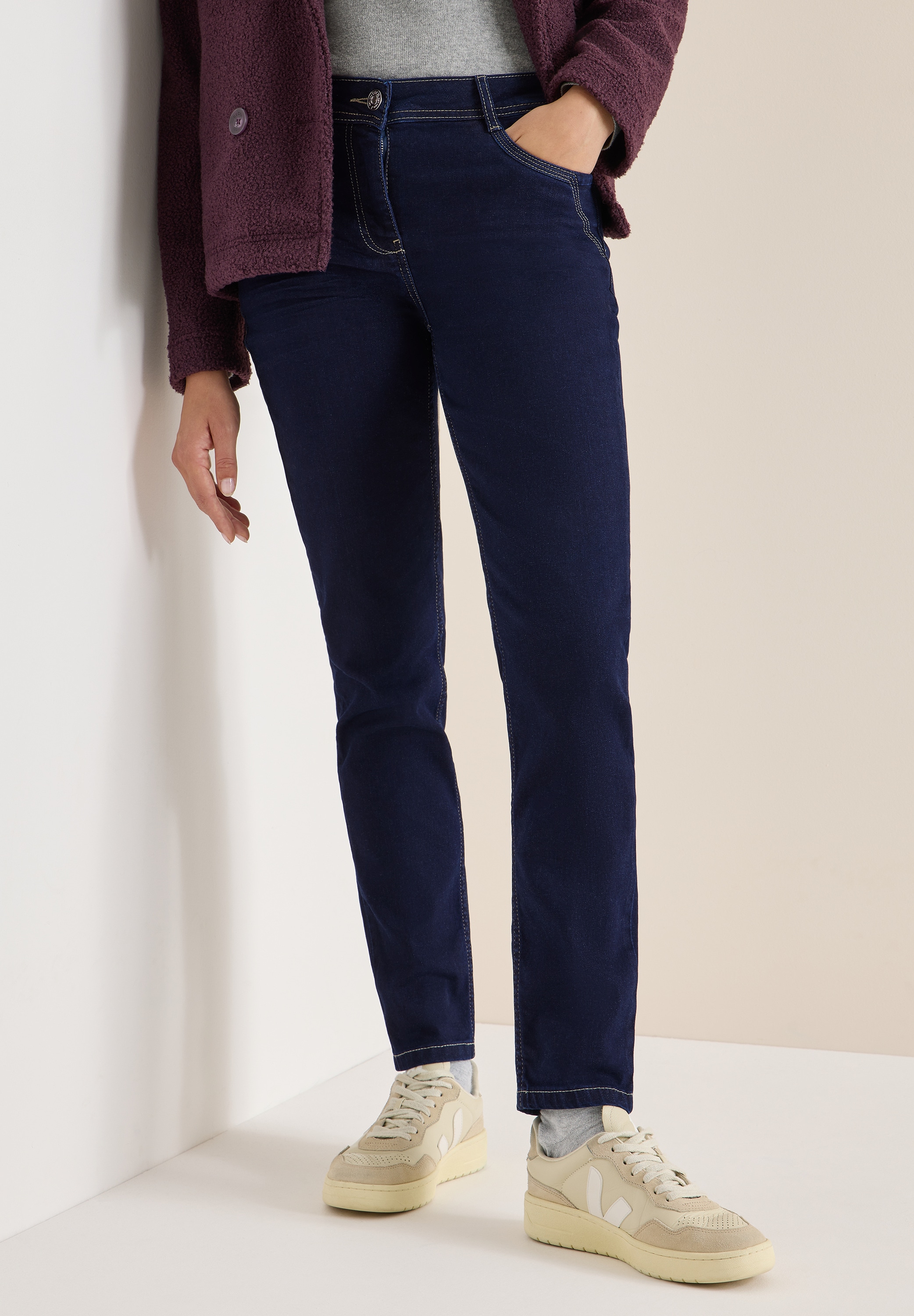Cecil 5-Pocket-Jeans »Style Scarlett« mit kontrastfarbenen Nähten