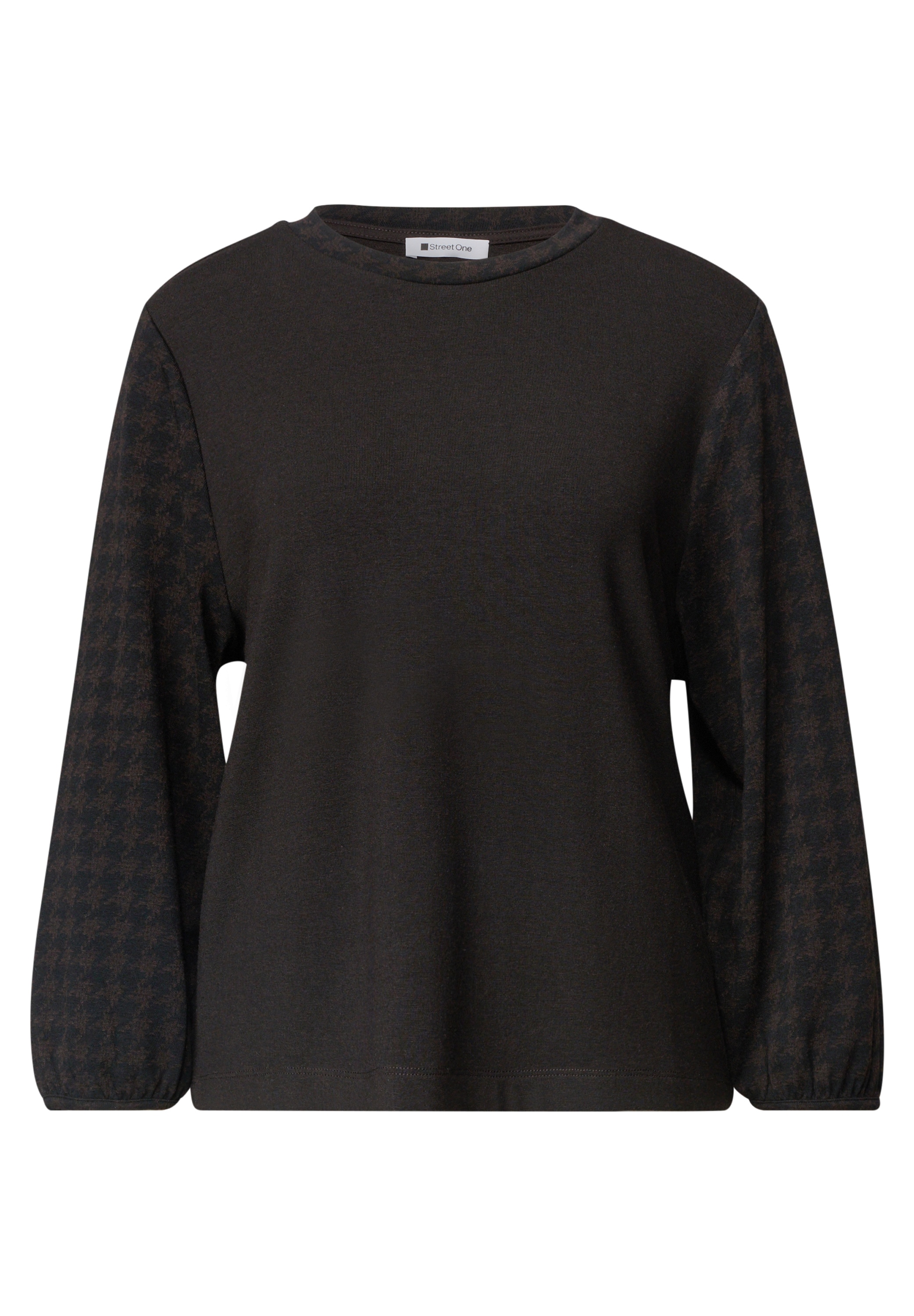 STREET ONE 3/4-Arm-Shirt mit Rundhals und Strukturärmeln