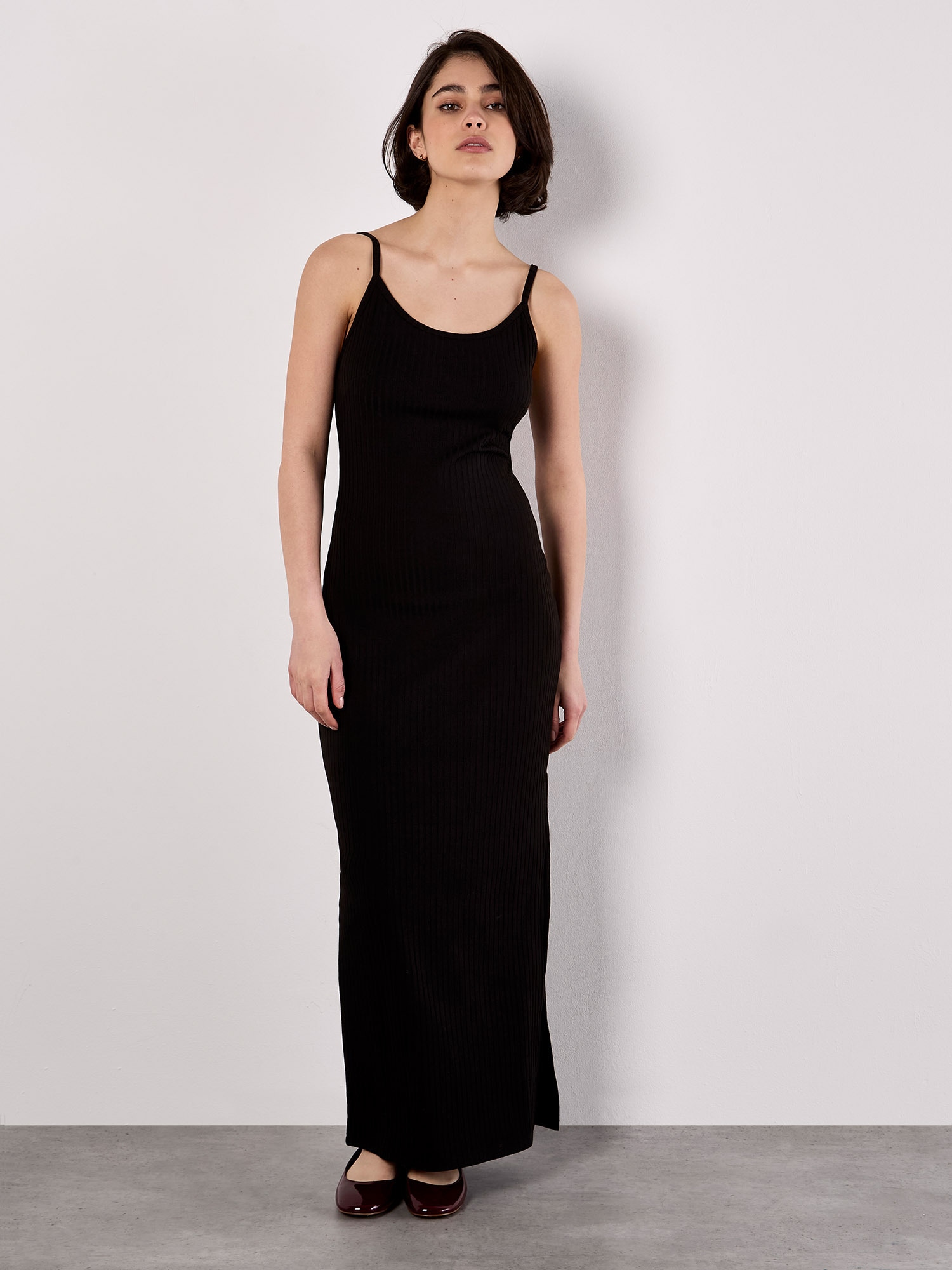 Apricot Jerseykleid »Maxikleid« mit Beinschlitz
