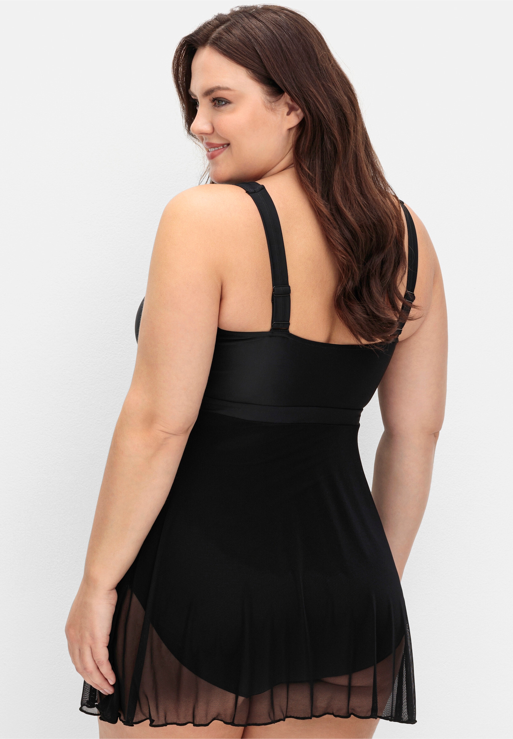 Sheego Tankini »Badekleid Badekleid in Wickeloptik«