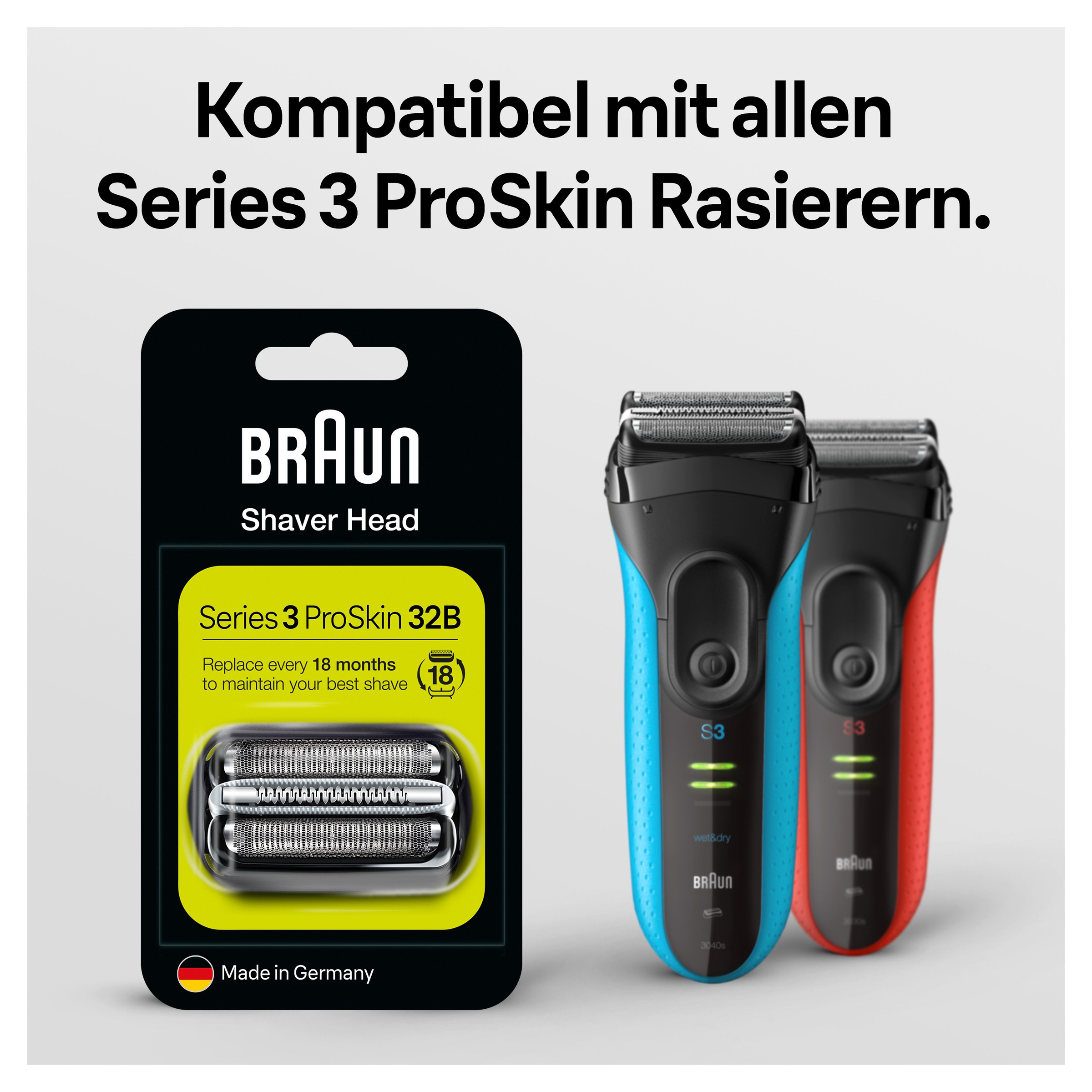 Braun Ersatzscherteil »Series 3 32«, kompatibel mit Series 3 Rasierern