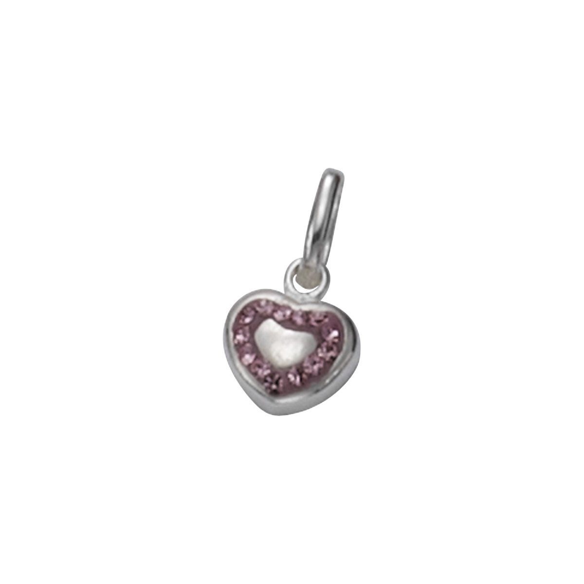 Vivance Kettenanhänger »925/- Sterling Silber Herz Kristalle«, Anhänger