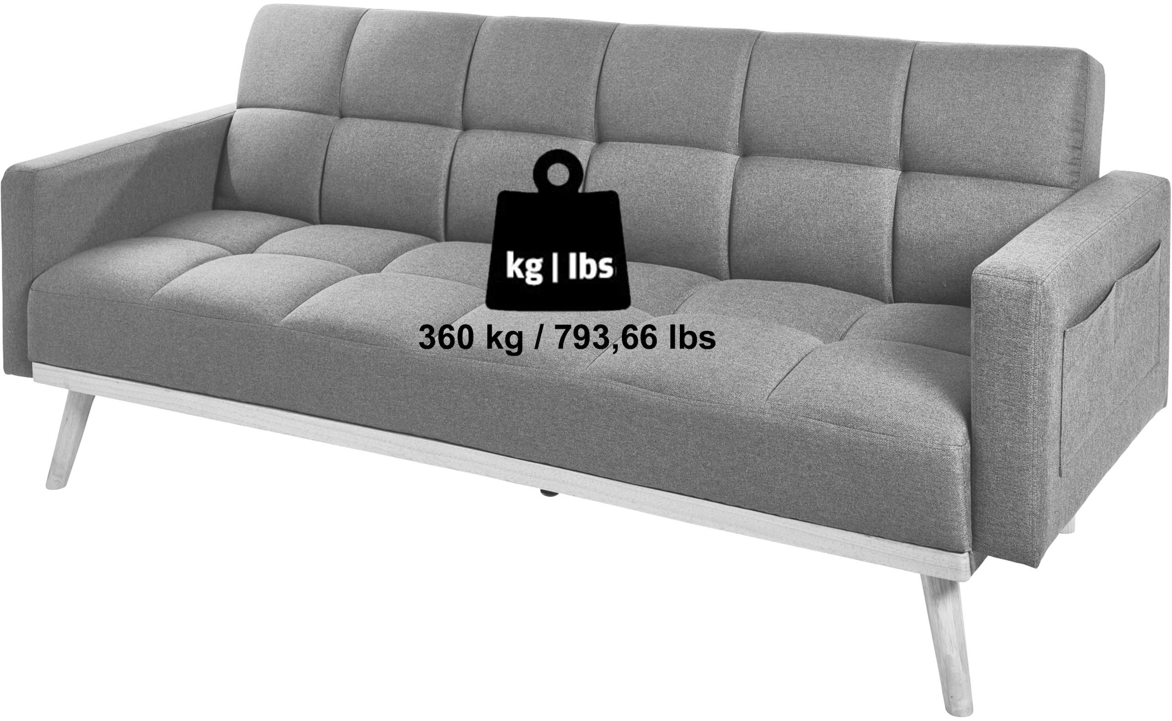 Jahnke Schlafsofa »CHILLAX BOX« mit Schlaffunktion, Seitentasche, Breite 214 cm