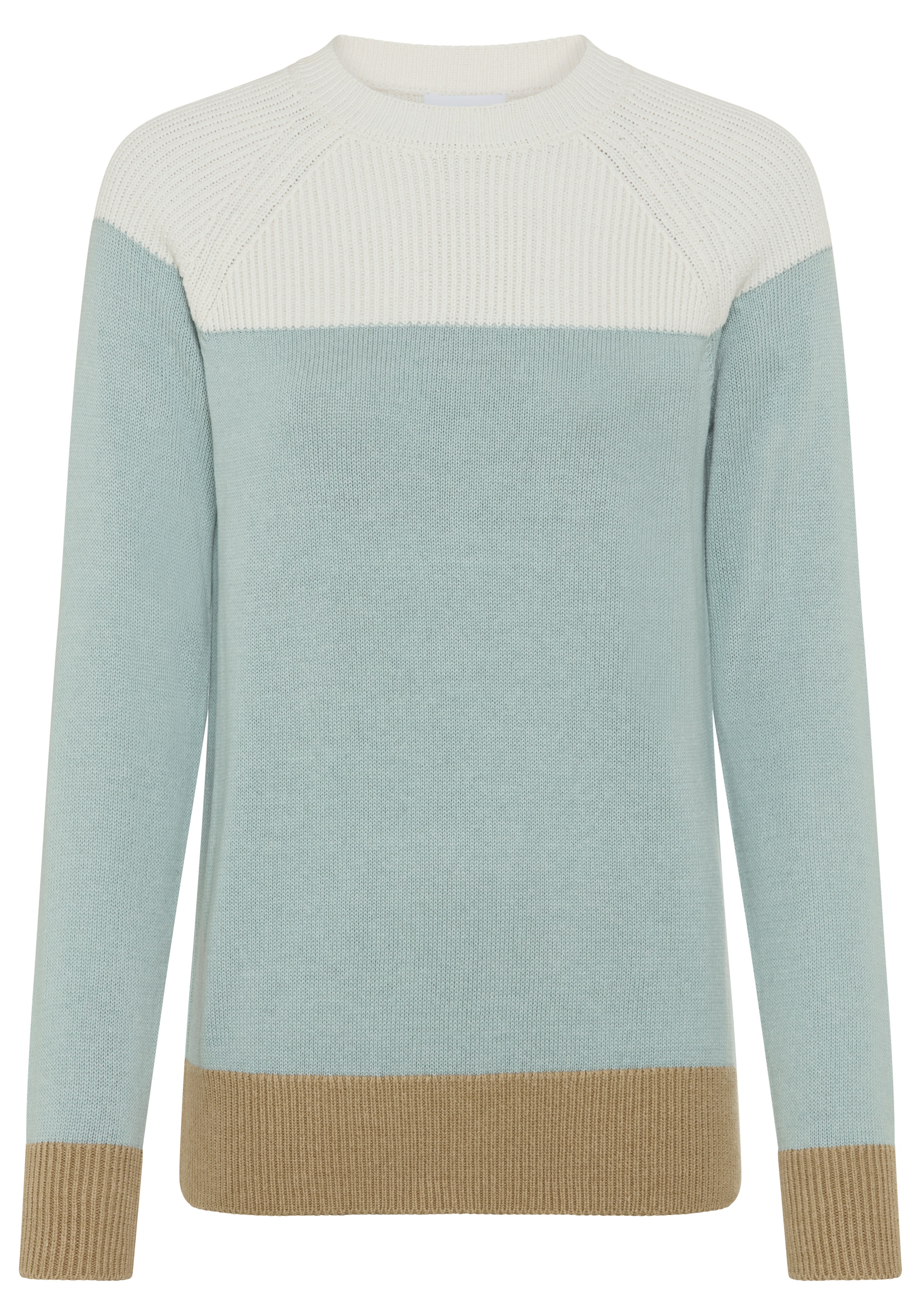 Boysen's Strickpullover in modischem Strick-Mix und Streifendesign