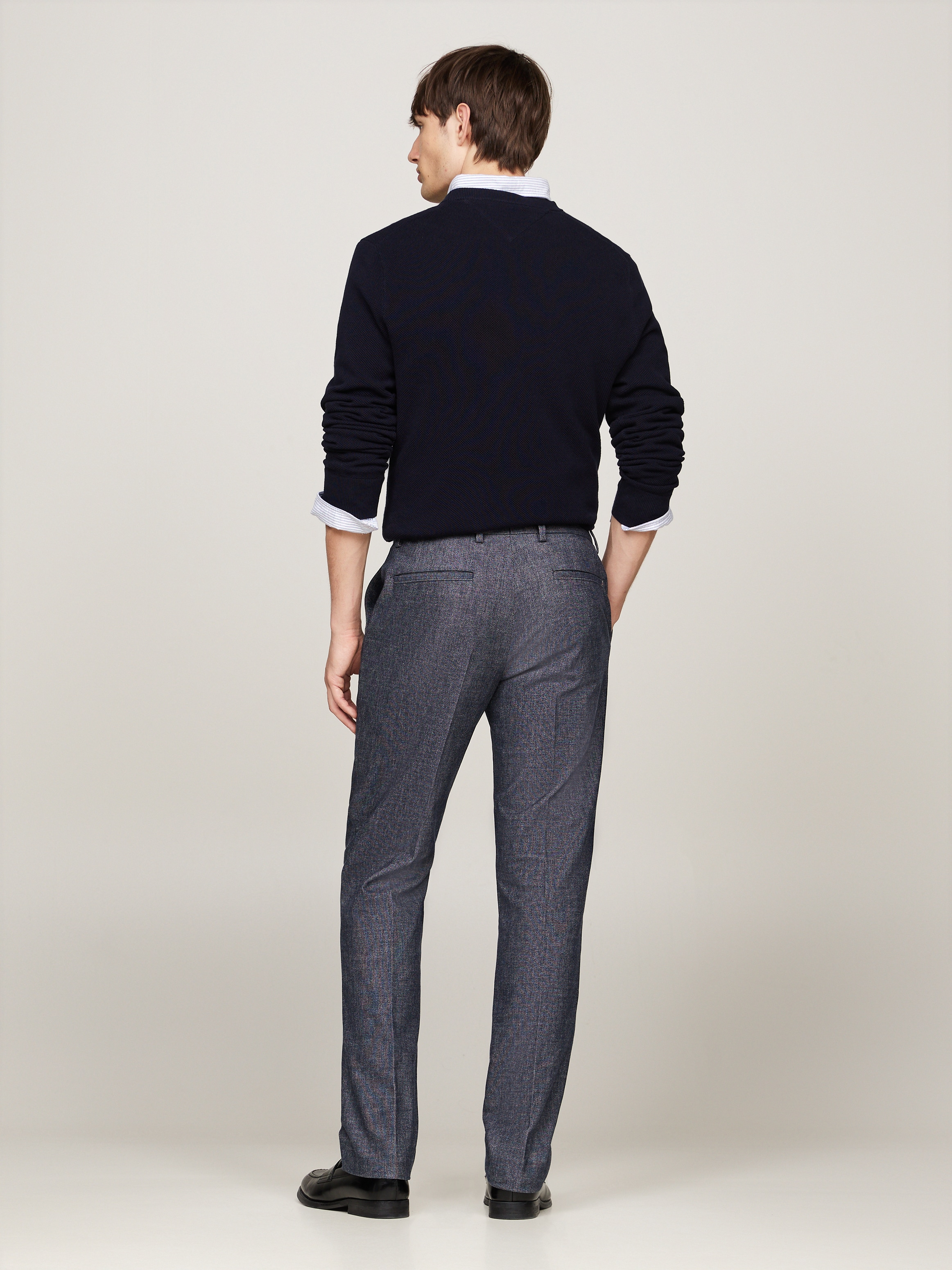 Tommy Hilfiger 5-Pocket-Hose »DC DENTON BRUSHED MARL«, meliertes Design, mit Bügelfalten