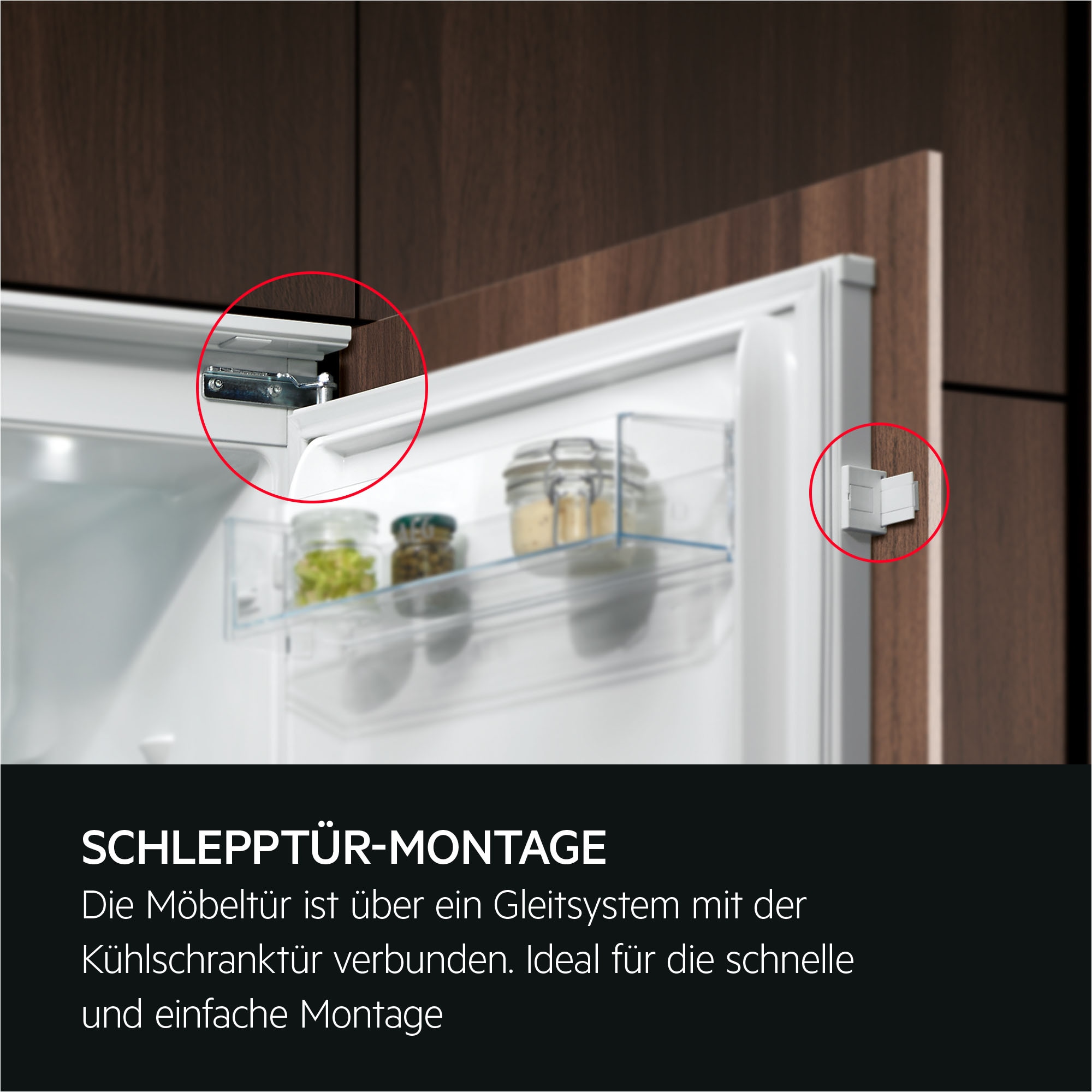 AEG Einbaukühlschrank 5000 »TSK50882DS« 87,3 cm hoch 54,8 cm breit 88cm kompakt: cleverer Stauraum mit flexiblen Glasablagen für Getränke