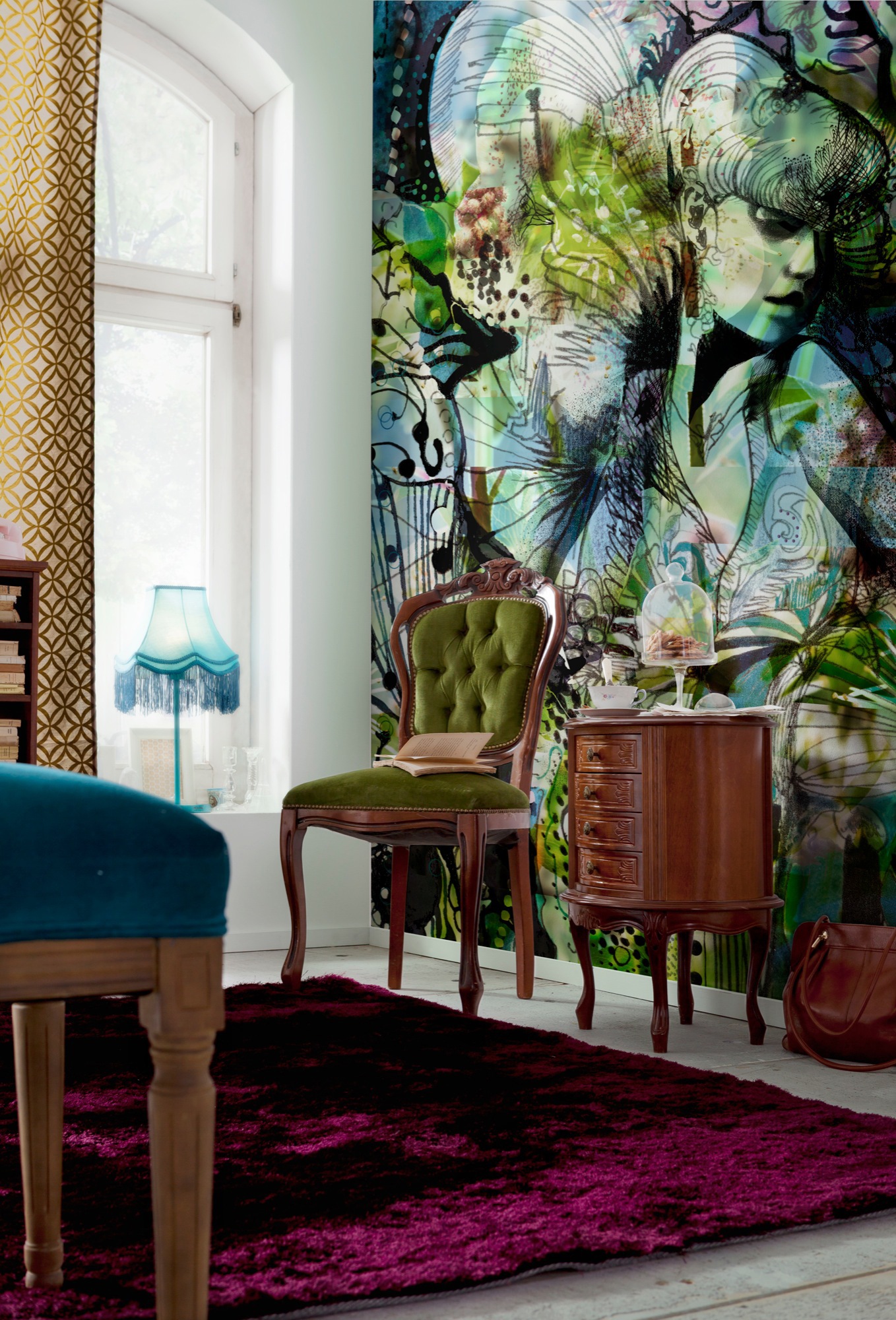Komar Fototapete »Aphrodite's Garden - Größe 184 x 254 cm«, bedruckt, Wohnzimmer, Schlafzimmer