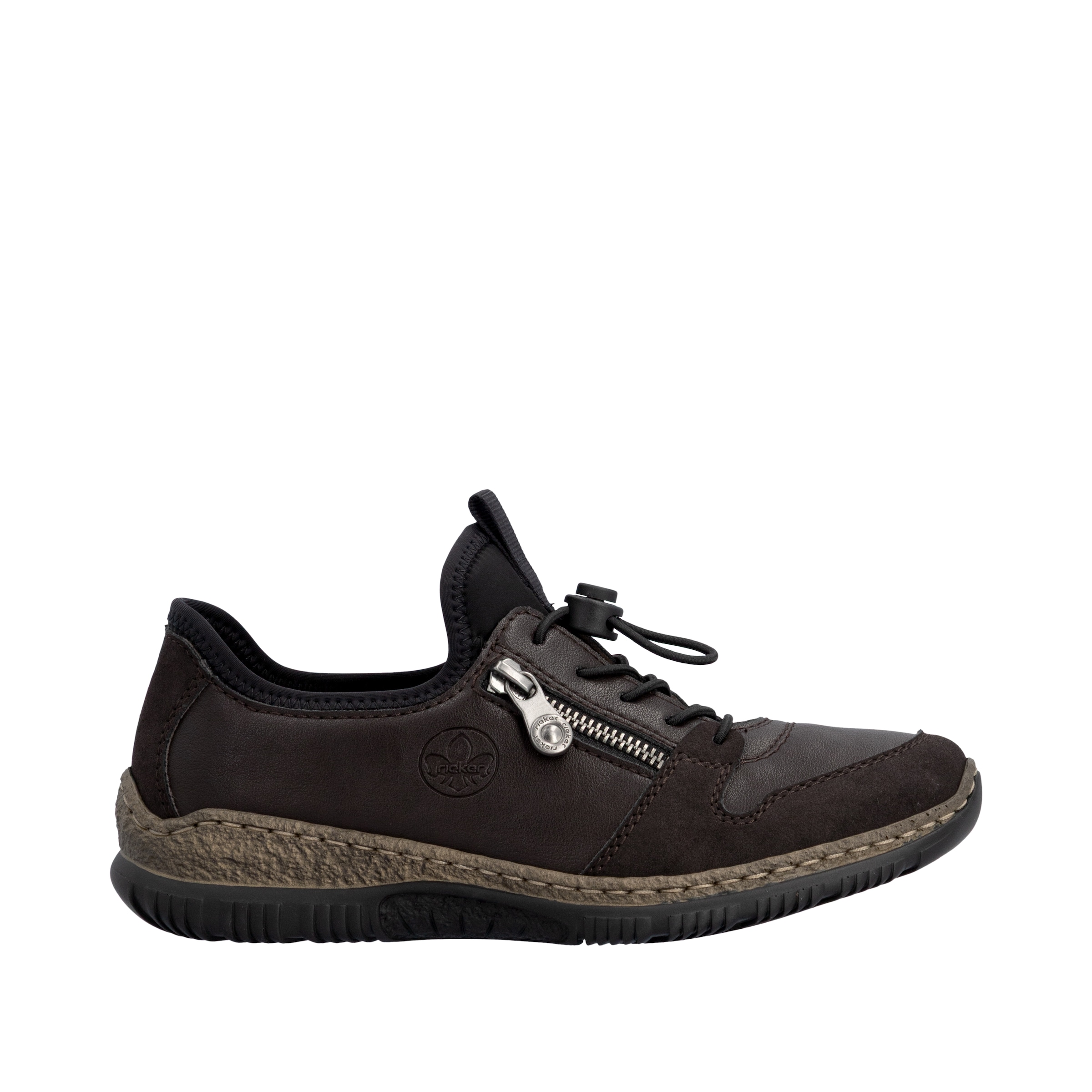 Rieker Slip-On Sneaker  Freizeitschuh, Halbschuh mit Zierreißverschluss und Gummizug