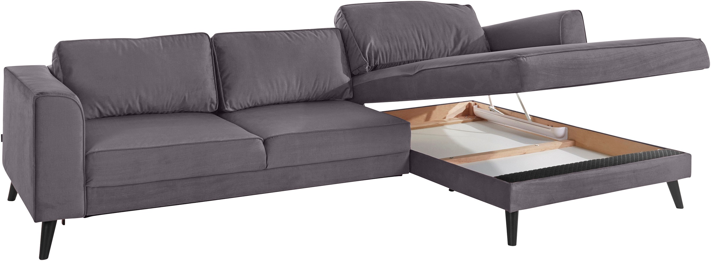 INOSIGN Ecksofa »Lumber Jack, elegant und bequem, Breite 280, hoher Fuß, L-Form«, in moderner Optik