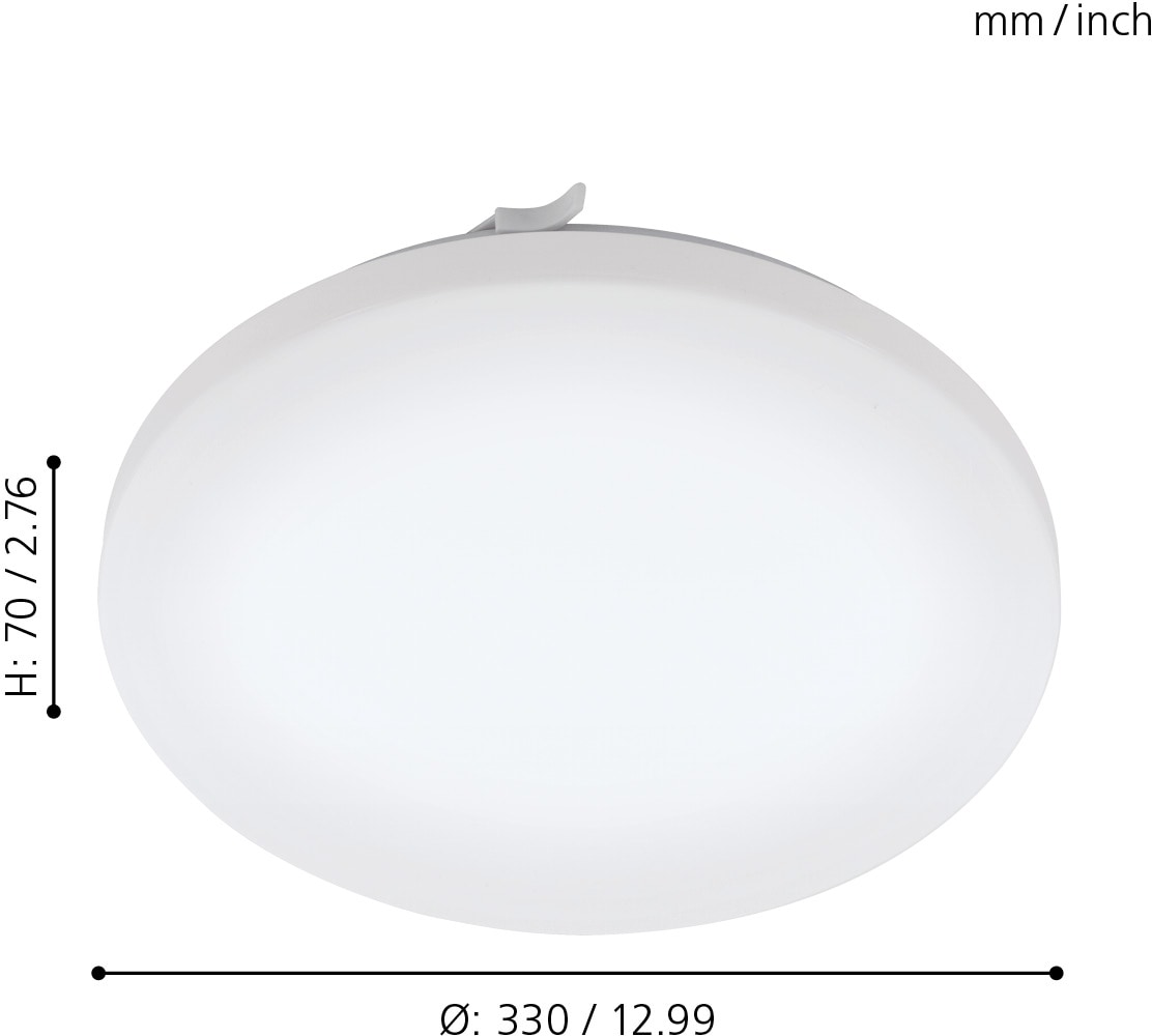 inkl. IP44 1 cm Shop x / »FRANIA«, Deckenleuchte Badezimmerlampe im x flammig-flammig, Online Ø33 1 LED-Platine OTTO EGLO / weiß / LED H7