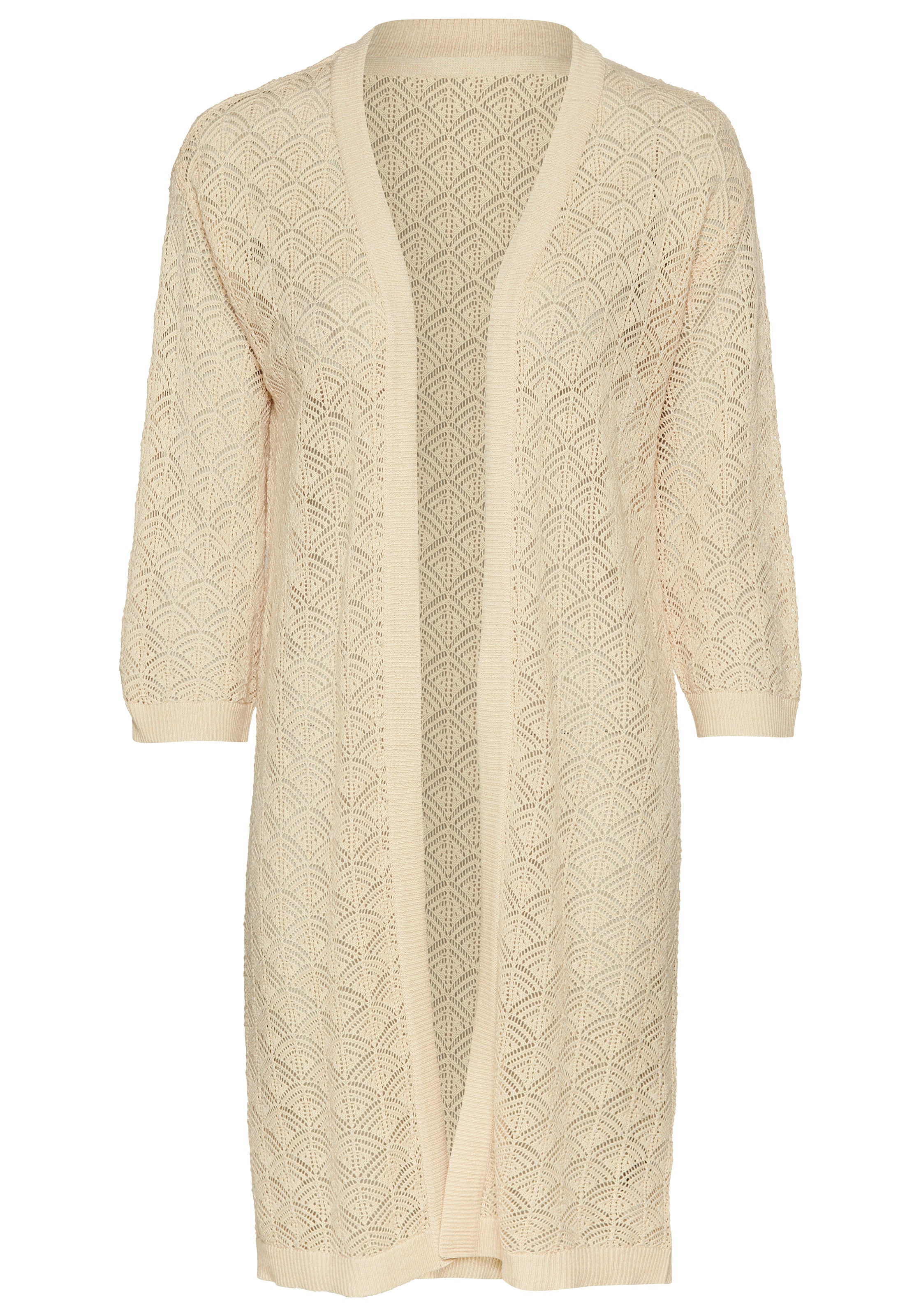 Laura Scott Longstrickjacke, mit sommerlichem Ajourmuster - NEUE KOLLEKTION