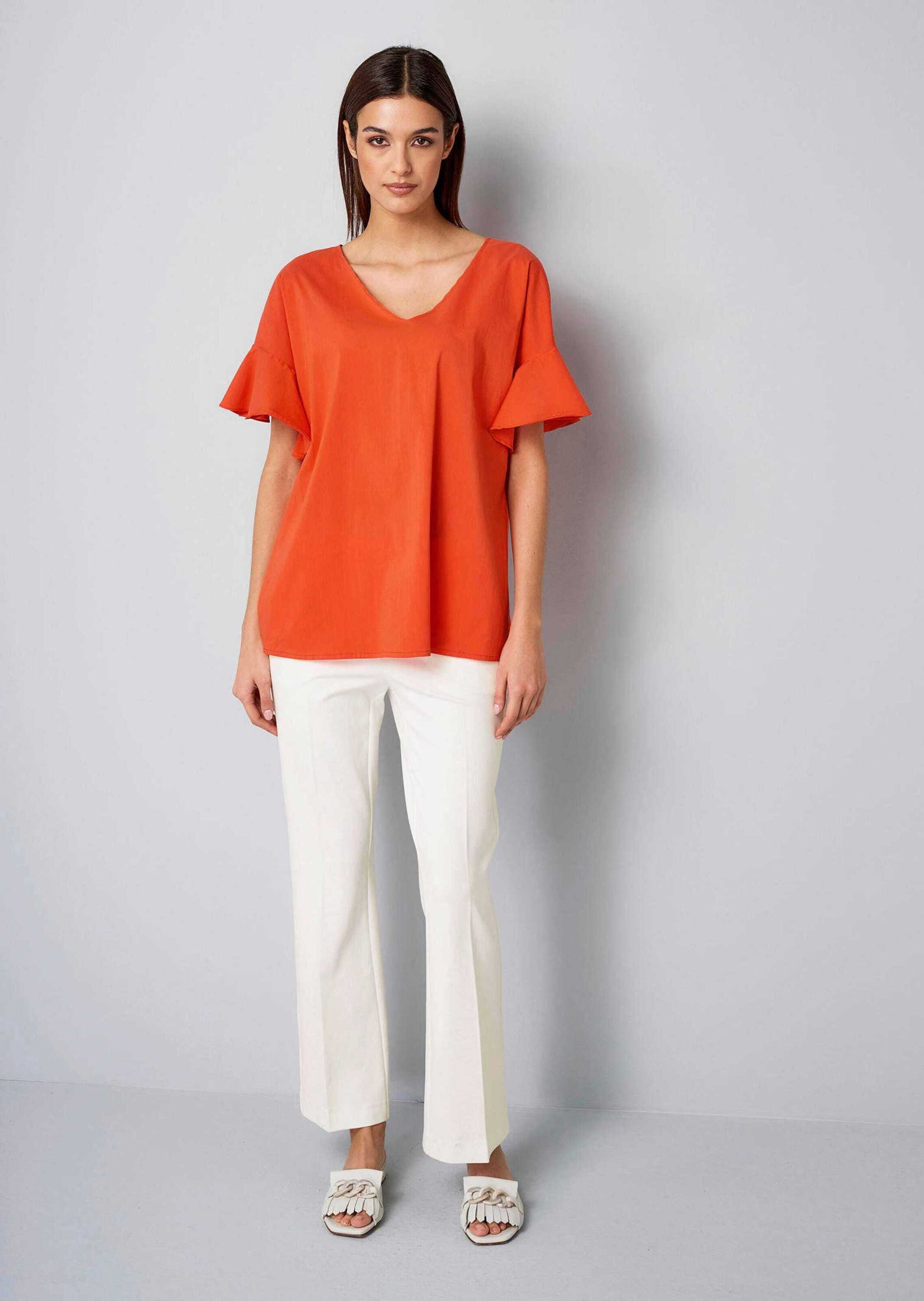 Alba Moda Kurzarmbluse »Bluse Bluse mit V-Ausschnitt«