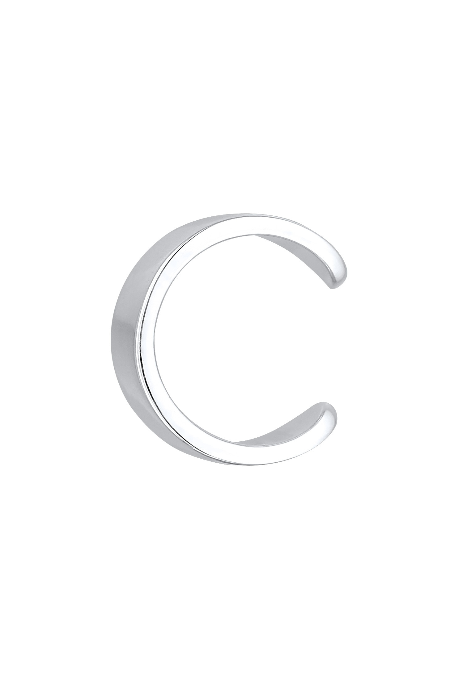 Kuzzoi Paar Ohrklemmen »Ohrringe Herren Single Earcuff Basic Glanz 925 Silber«
