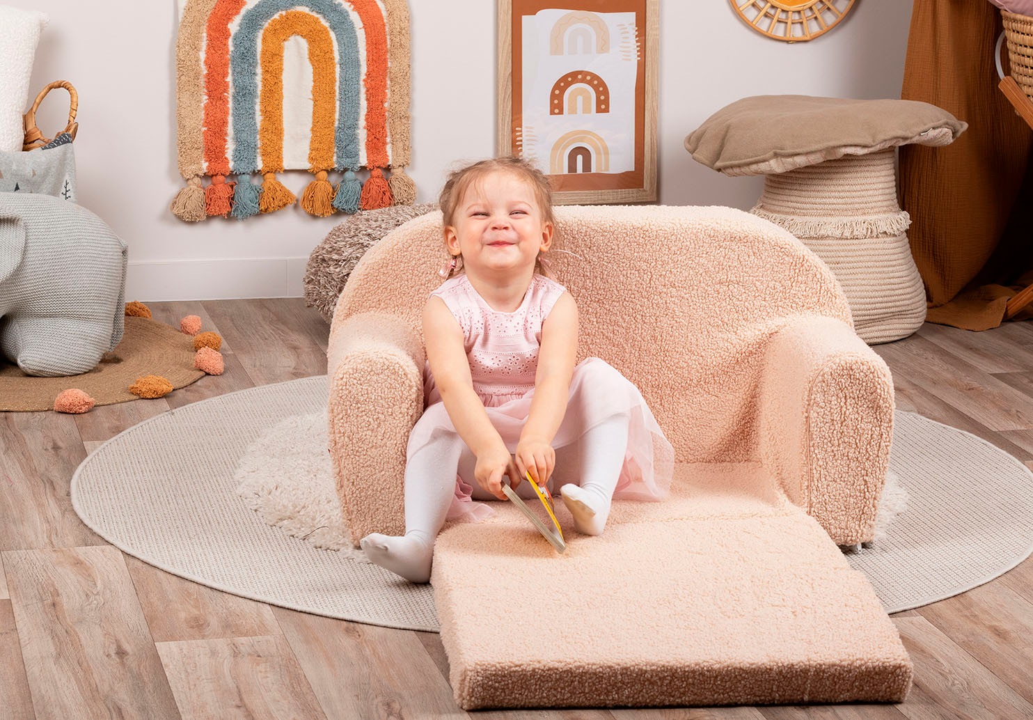 Knorrtoys® Sofa »Soft, plush beige« für Kinder; Made in Europe
