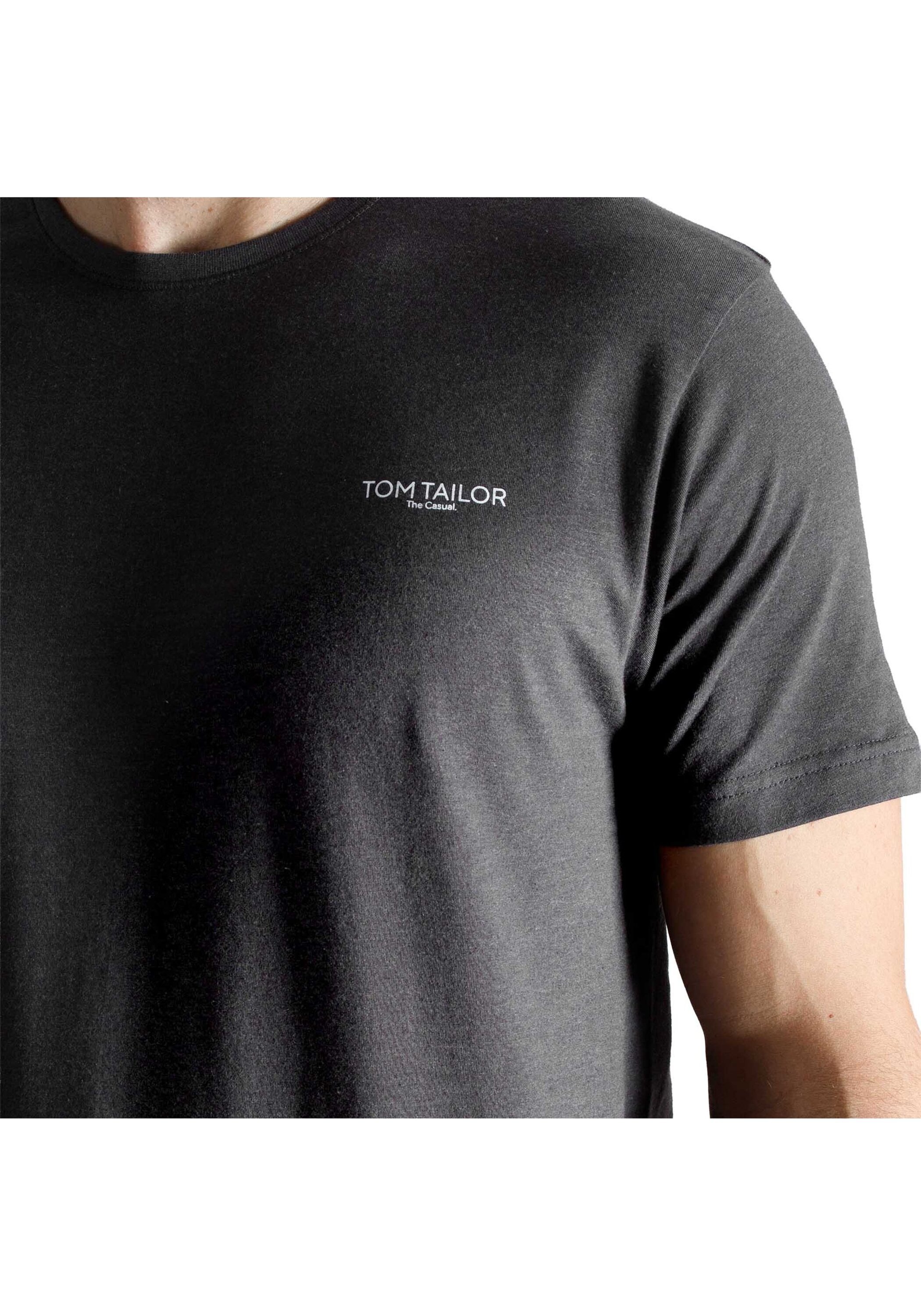 TOM TAILOR T-Shirt »T-Shirt Shirt 1/2 Rundhals 3P 3er Pack« 3