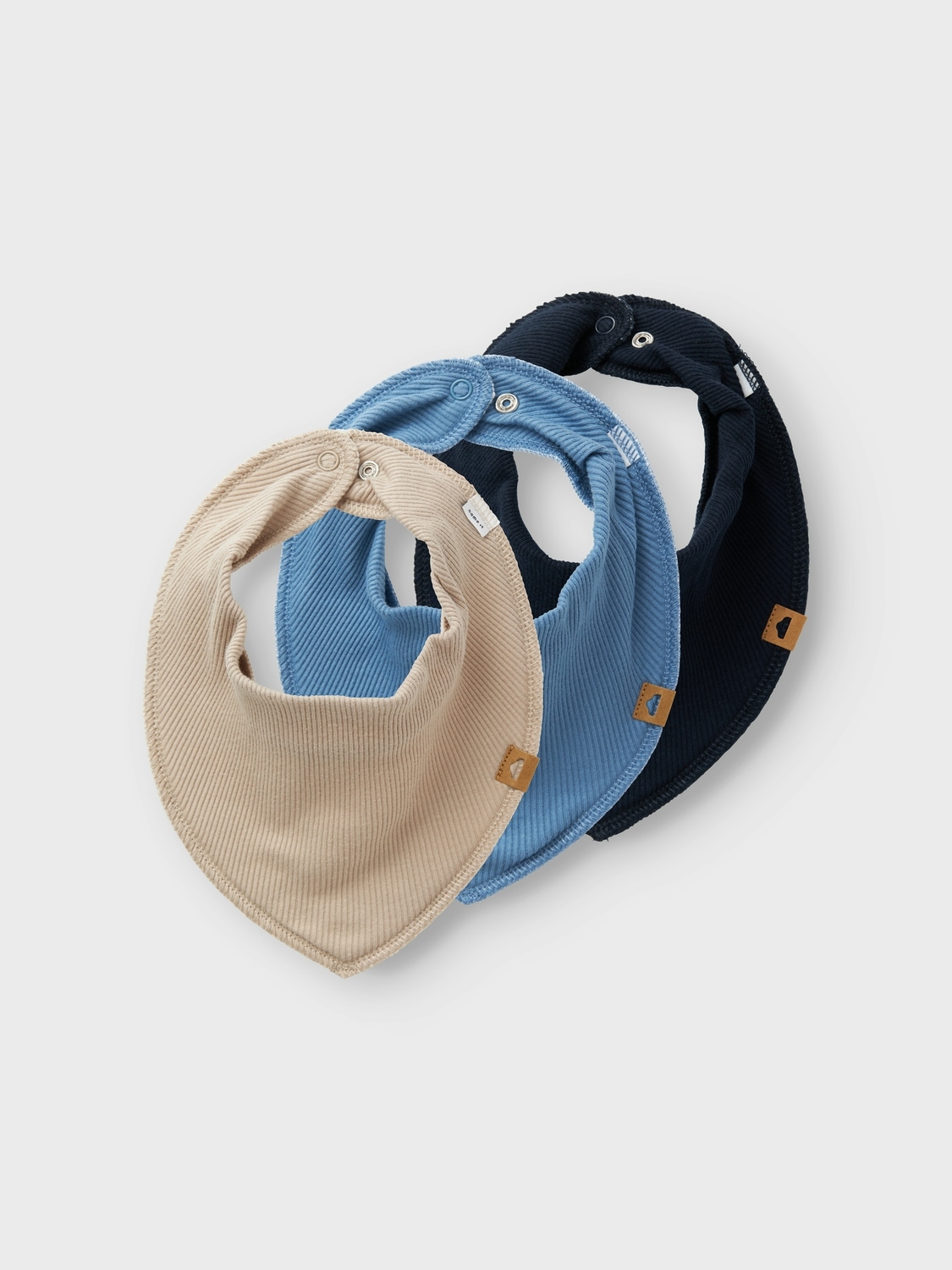 Name It Dreieckstuch »NBNYVETTI 3P SCARF BIB NOOS«, mit Druckknopf zum Verschließen