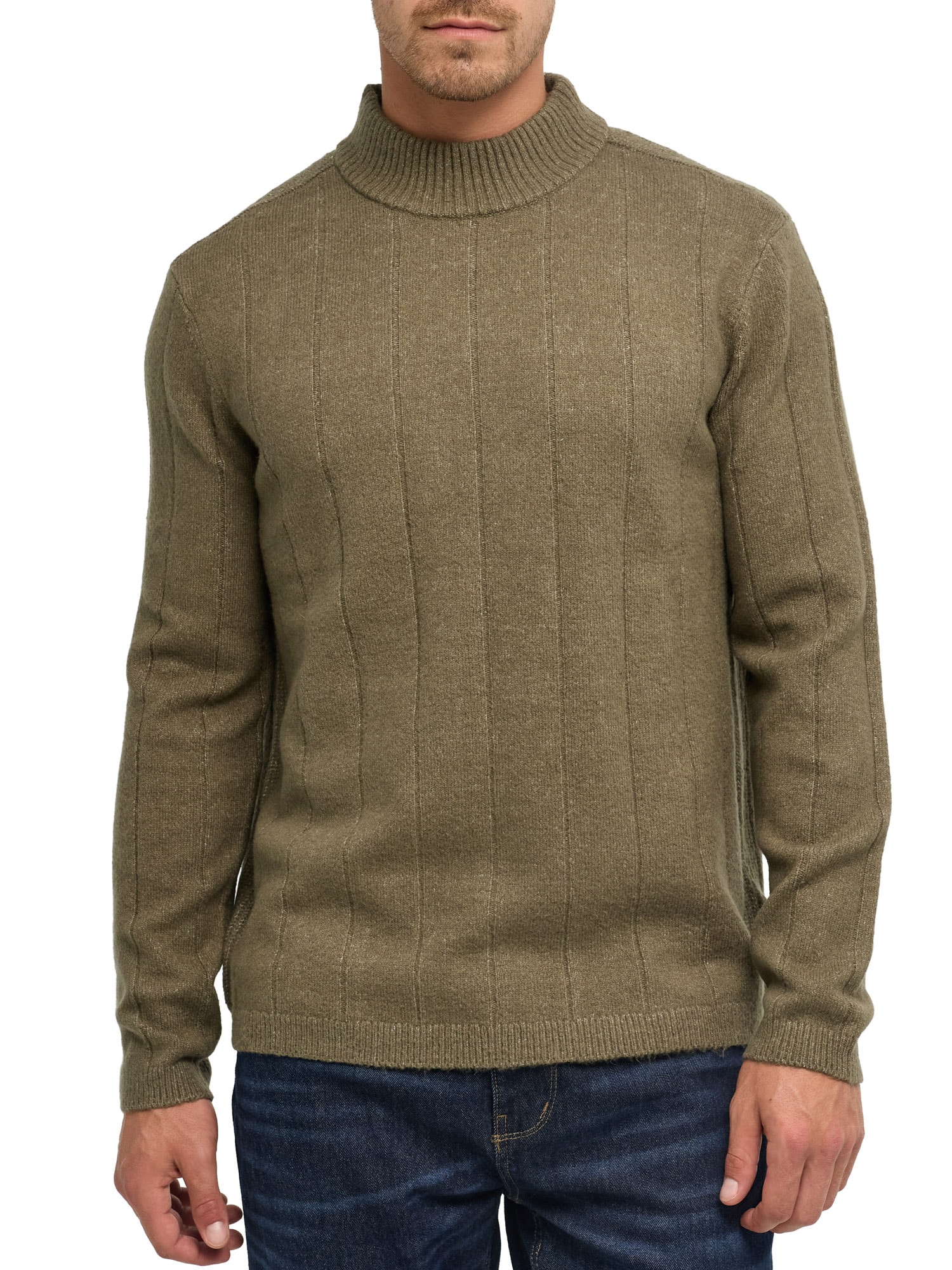 Indicode Rollkragenpullover »INCrowport« Materialmix, regular fit