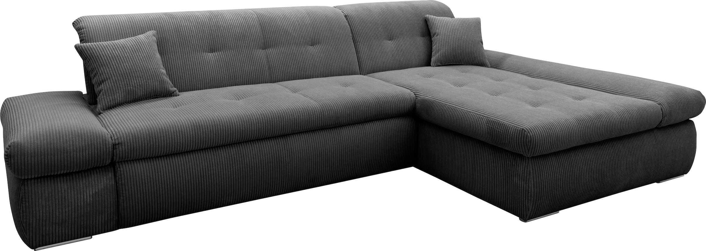 DOMO collection Ecksofa »Moric, L-Form, XXL-Sofa - Breite 300cm«, wahlweise mit Bettfunktion und Armteilverstellung, Cord