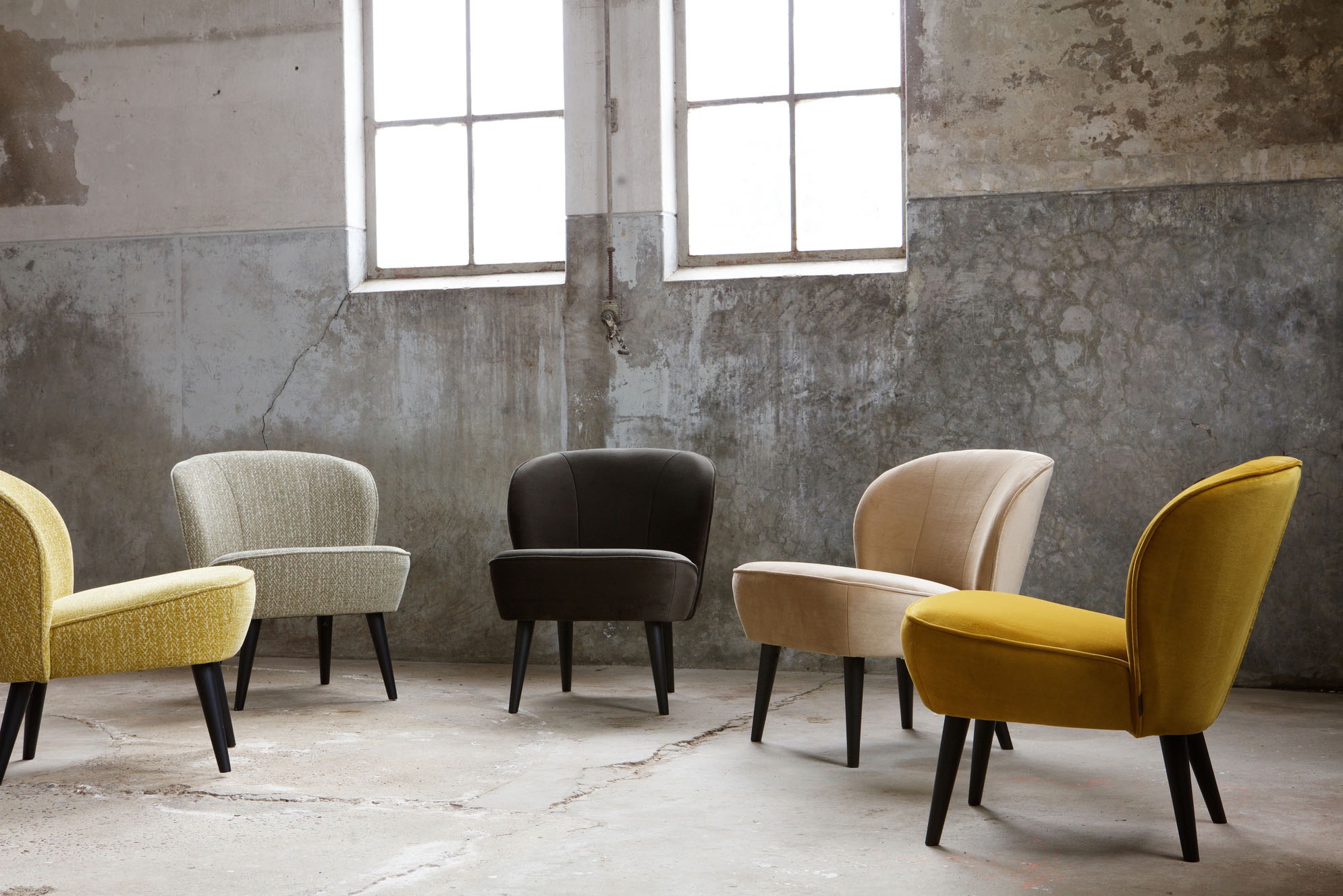 WOOOD Sessel »Sara« weich gepolstert, 4-Fuß Gestell, H 71 cm x B 59 cm