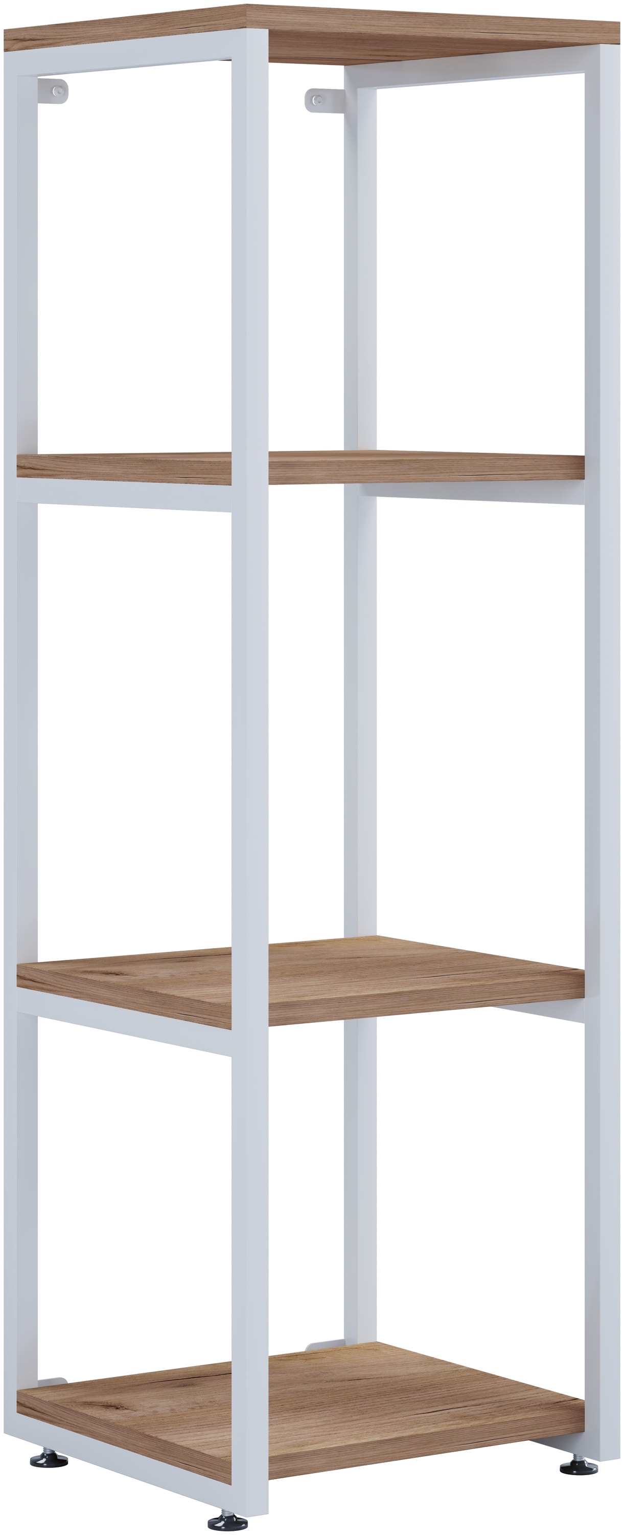 VCM Hochschrank »VCM Holz Badezimmerschrank | Badmöbel Metall Industrial Style | Stand Badregal | Maße ca. H. 112 x B. 35 x T. 35 cm - Bitila L«, (1 St.)