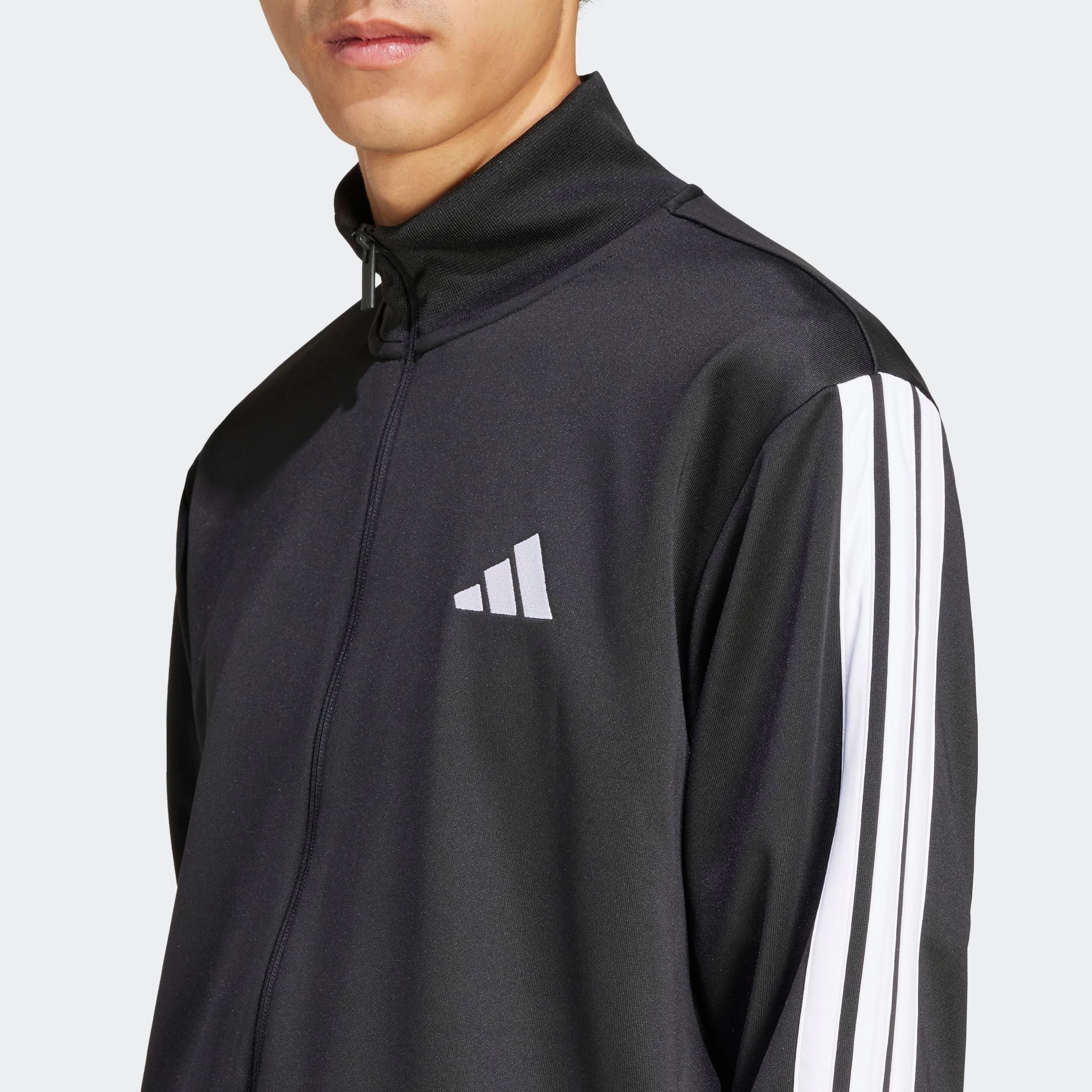 adidas Sportswear »M 3S FT TT TS« 2 tlg. zweiteiliges Set, aus French-Terry-Material, mit Rippdetails