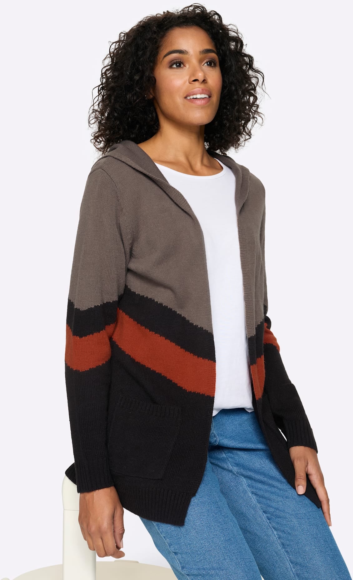Classic Basics Longstrickjacke