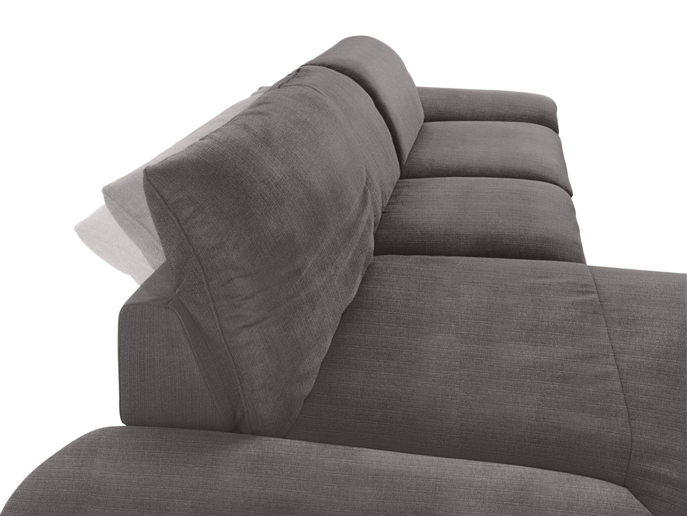 W.SCHILLIG Ecksofa »enjoy&MORE, Designsofa, bequem, zeitlos und elegant, L-Form«, mit Sitztiefenverstellung, Füße silber matt, Breite 340 cm