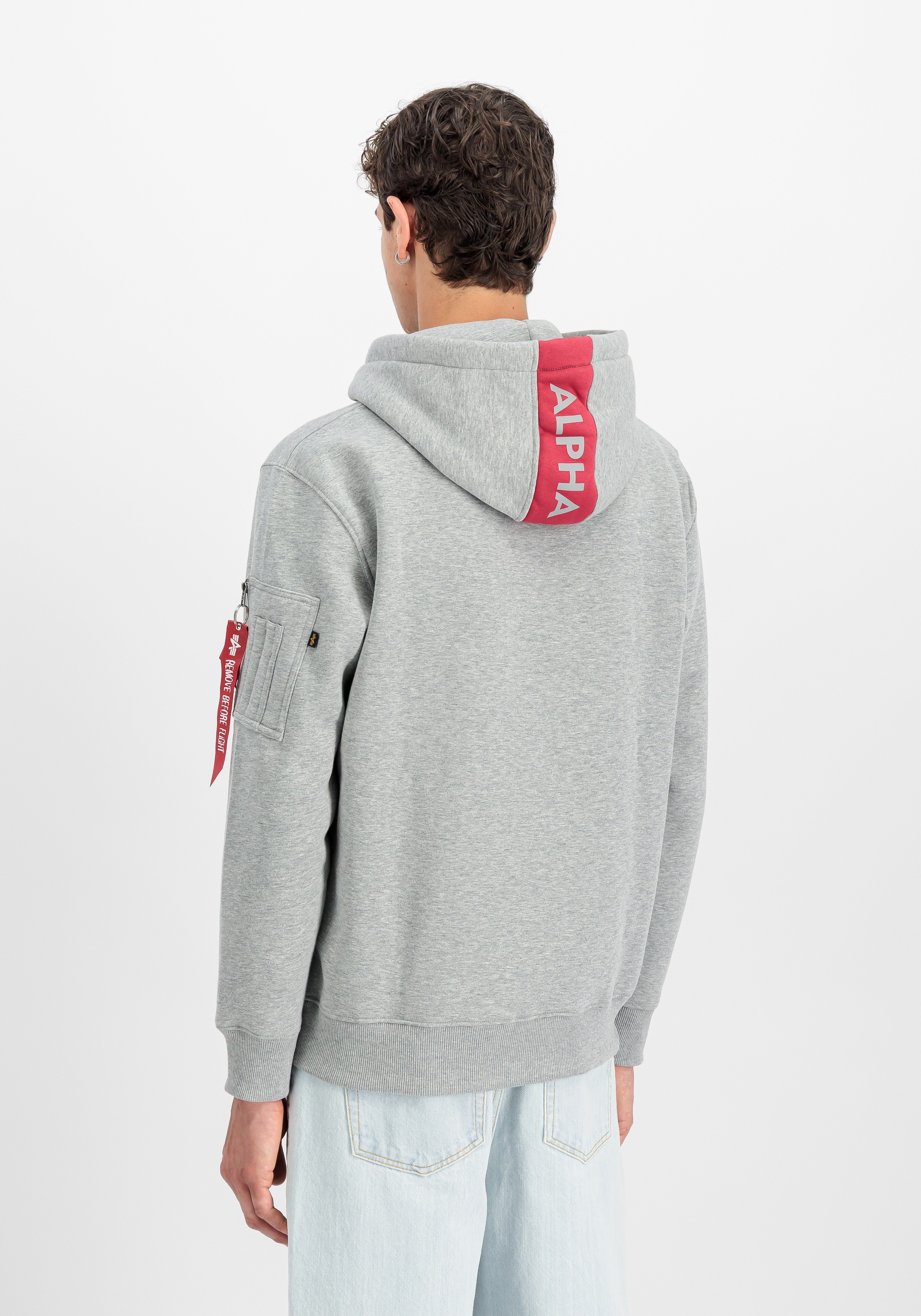 Alpha Industries Hoodie »Alpha Industries Men - Hoodies Red Stripe Hoodie«