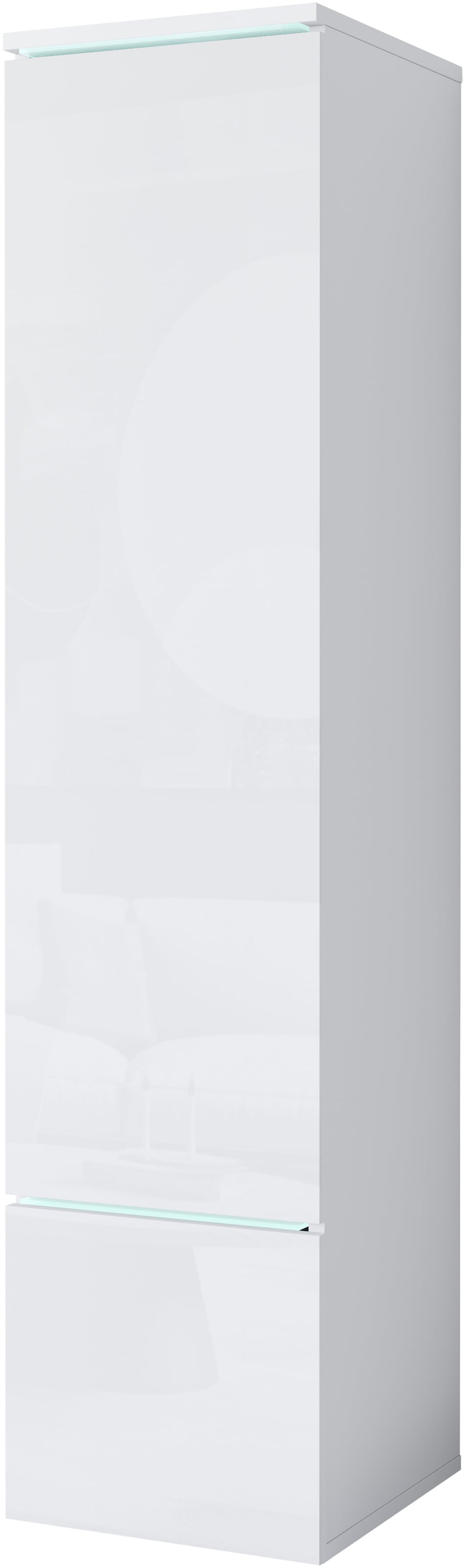 Home affaire Vitrine »Vera, Höhe 130 cm, in verschiedenen Farbausführungen« 1 Stk. tlg. LED-Beleuchtung, Türanschlag frei wählbar, stehend/hängend