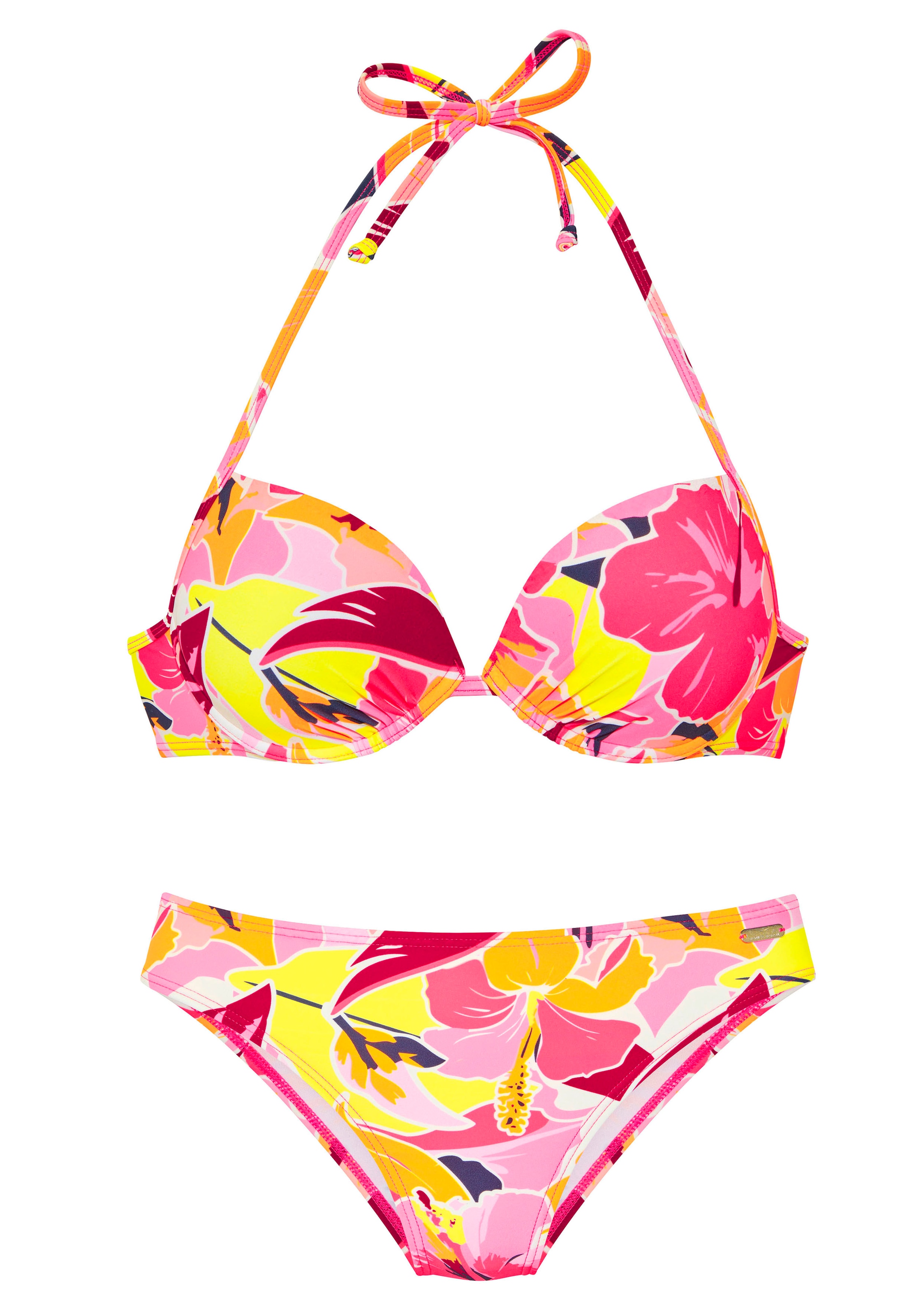 Venice Beach Push-Up-Bikini mit floralem Print