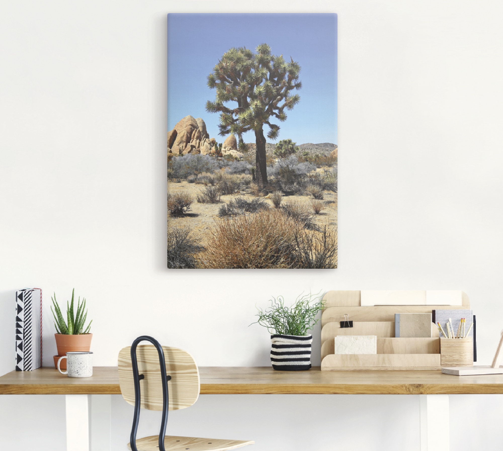 Artland Leinwandbild »Joshua Tree in der Mojave Wüste III«, Wüste, (1 St.), auf Keilrahmen gespannt