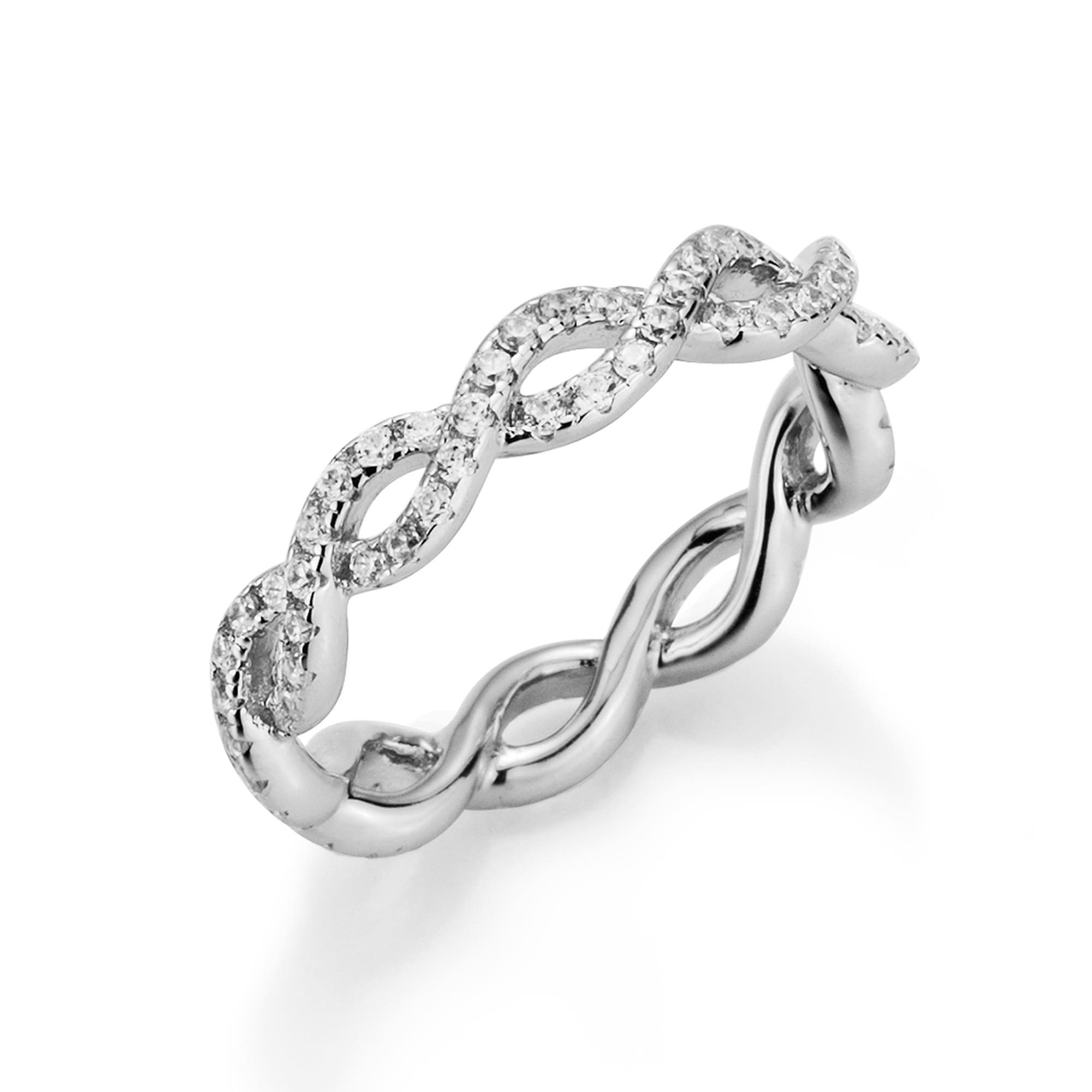 Silberring »Ring Infinity (Unendlichkeitszeichen) mit Zirkonia, Silber 925«