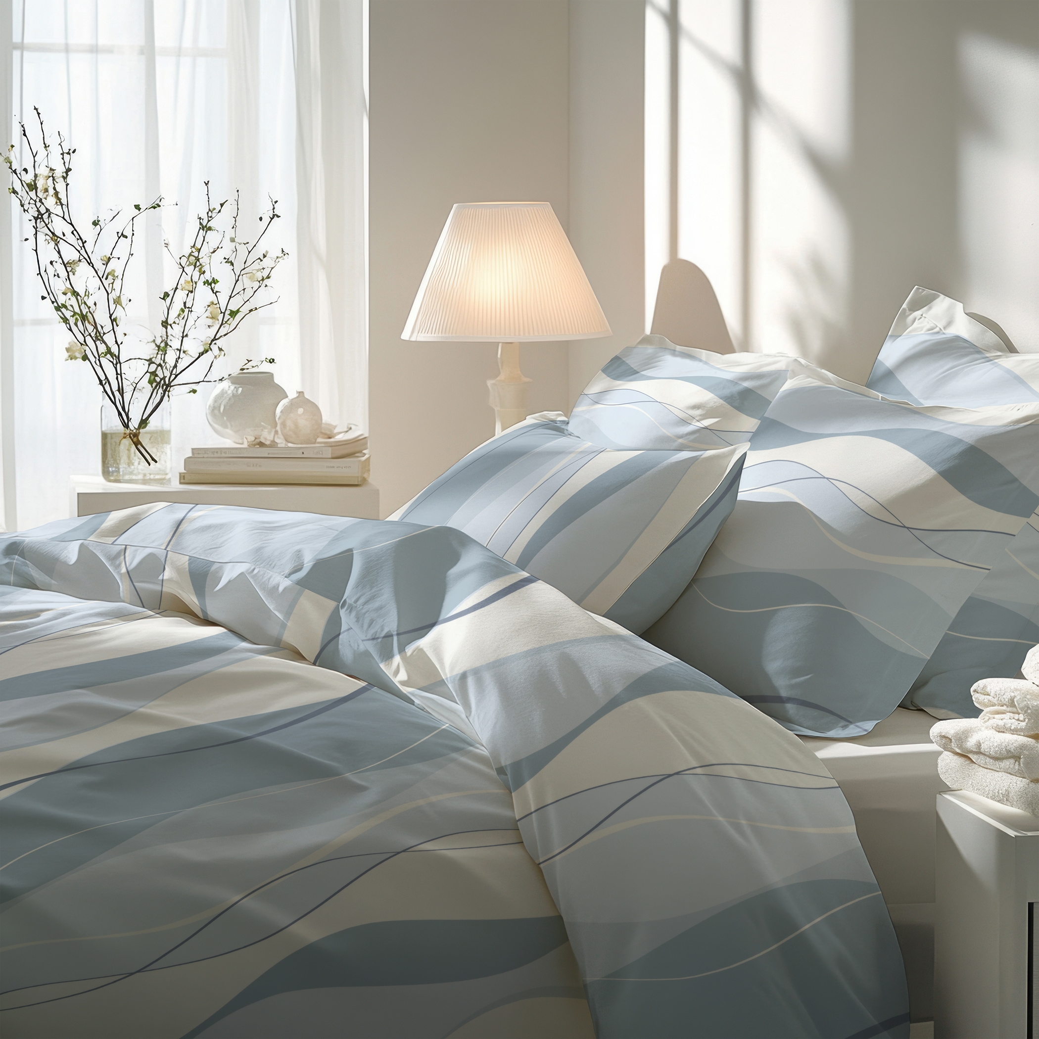 Florella Bettwäsche »Veifa-blau Flausch-Flanell, 100%Baumwolle« 2 Stk.